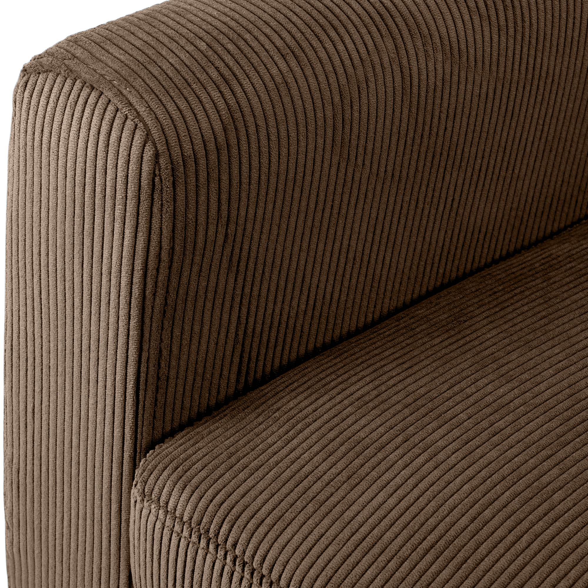 Fauteuil Kioni en velours cotele