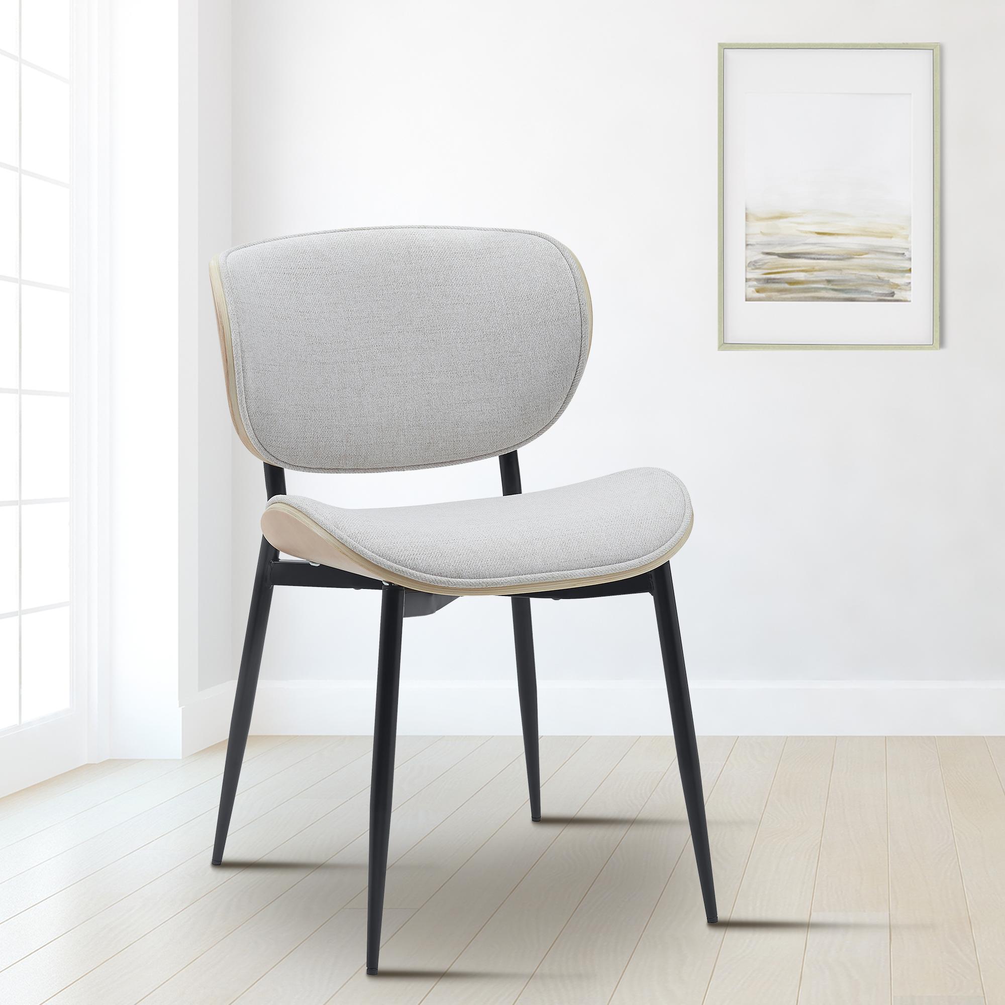 Chaise Enid habillée de similicuir ou de tissu