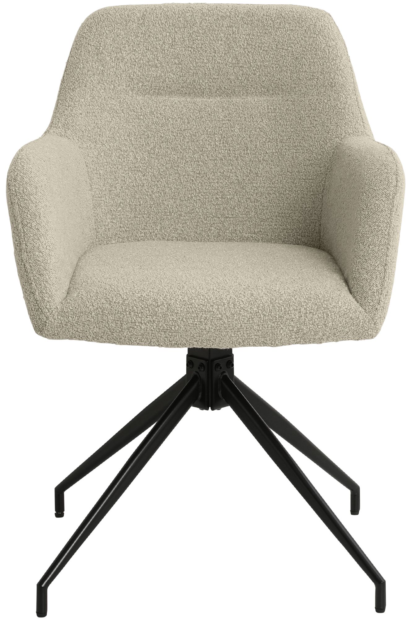 Chaise de salle a manger Merlinda en tissu teddy