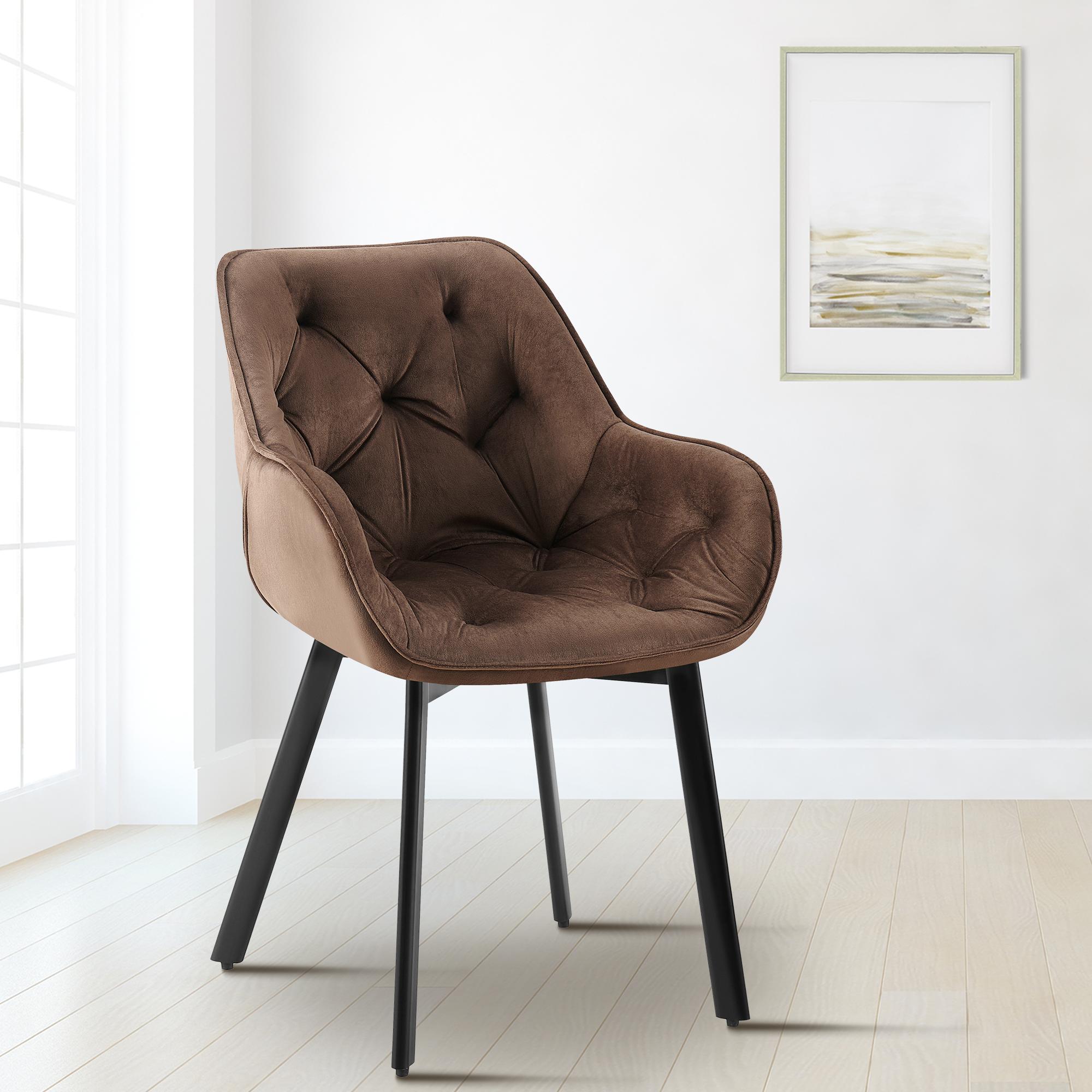 Chaise de salle à manger pivotante Antigo velours