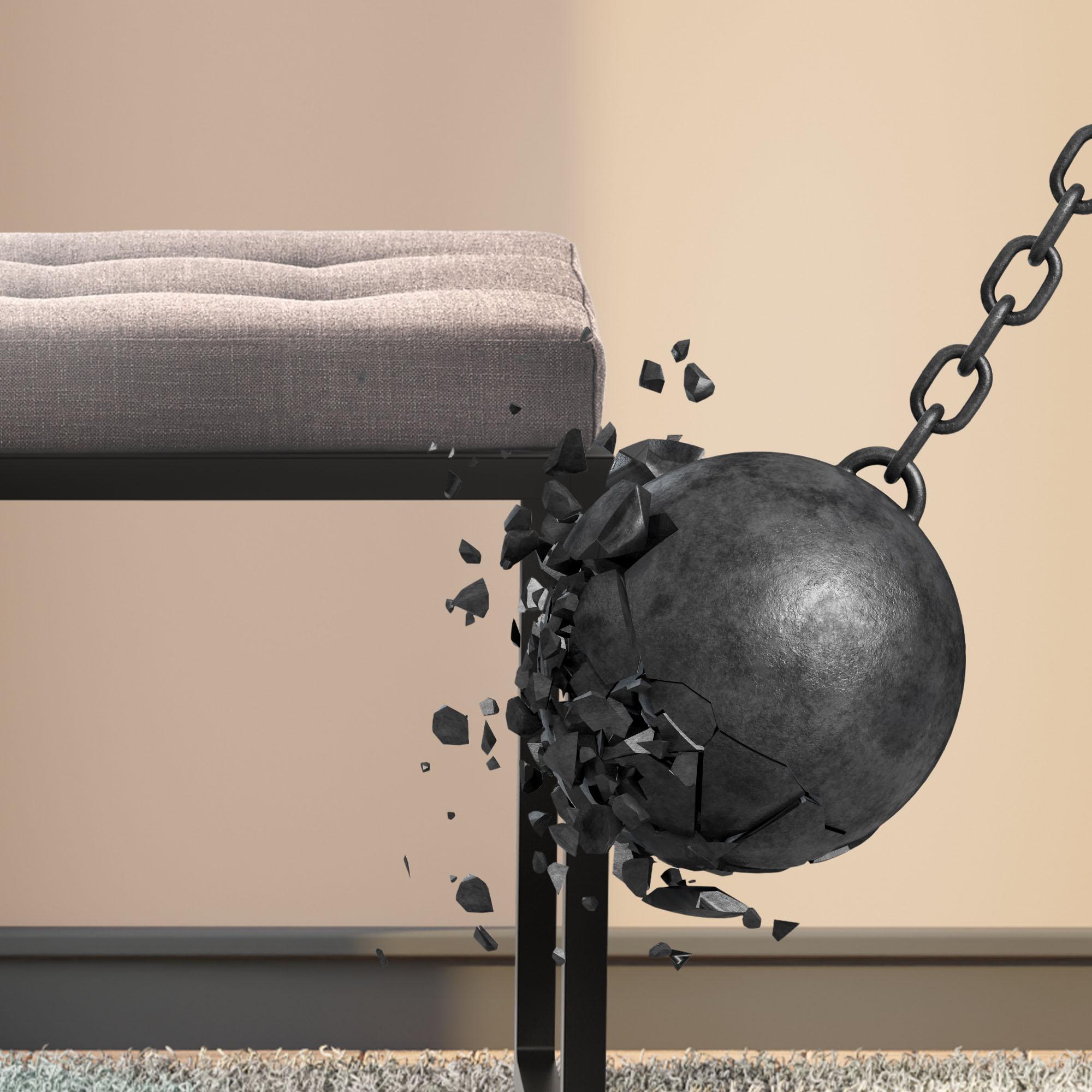Pouf Barci avec structure noire