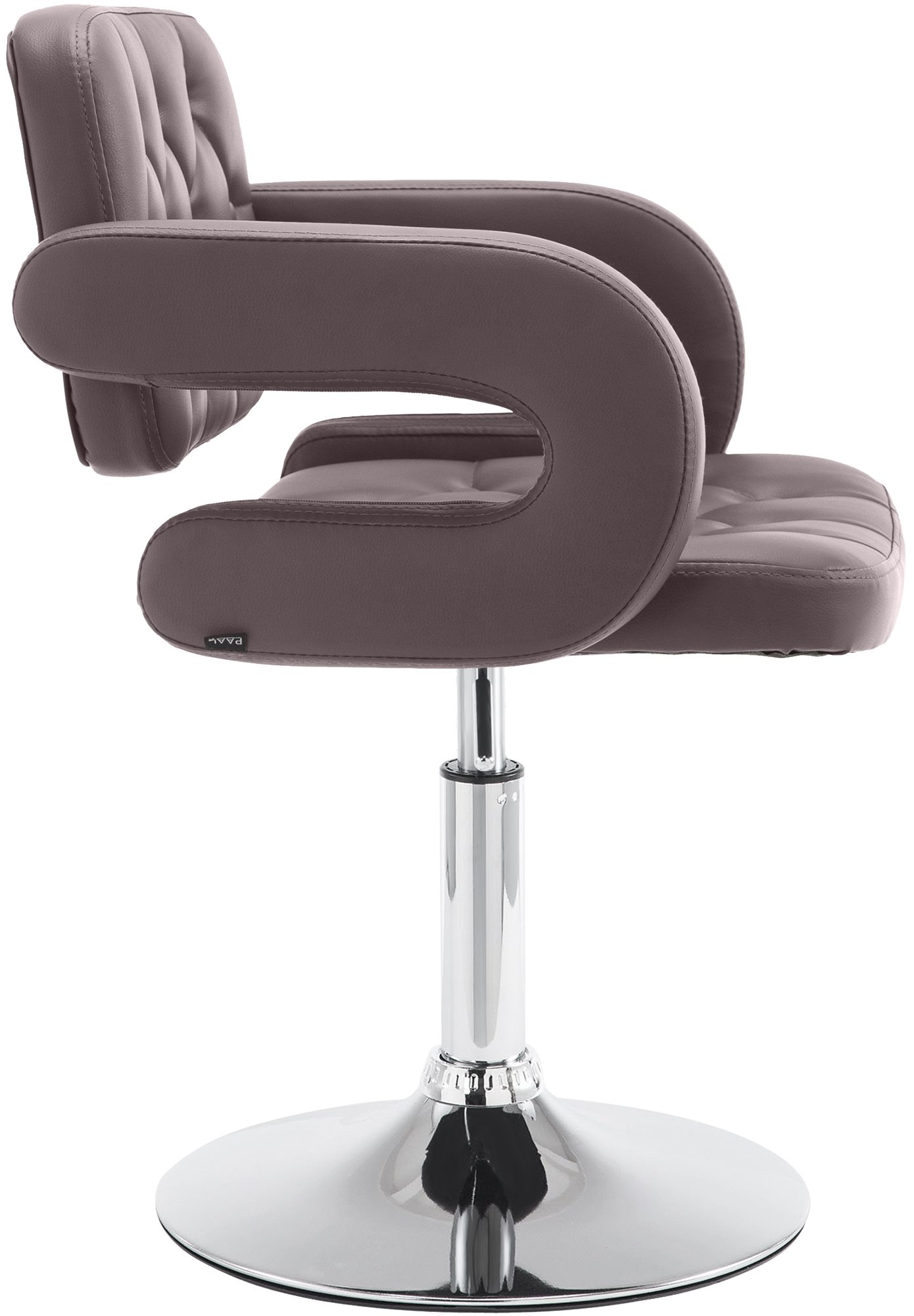 Chaise Lounge Dublin Similicuir - Piètement avec colonne centrale en métal chromé