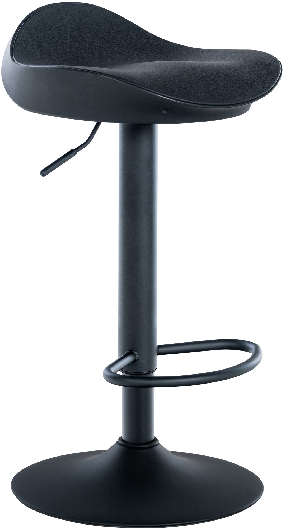 Tabouret de bar Alisson en similicuir avec pied trompette