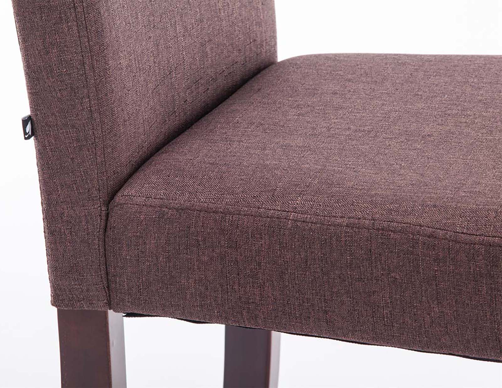 Lot de 4 Chaises de salle à manger Ina Tissu avec pieds en Bois