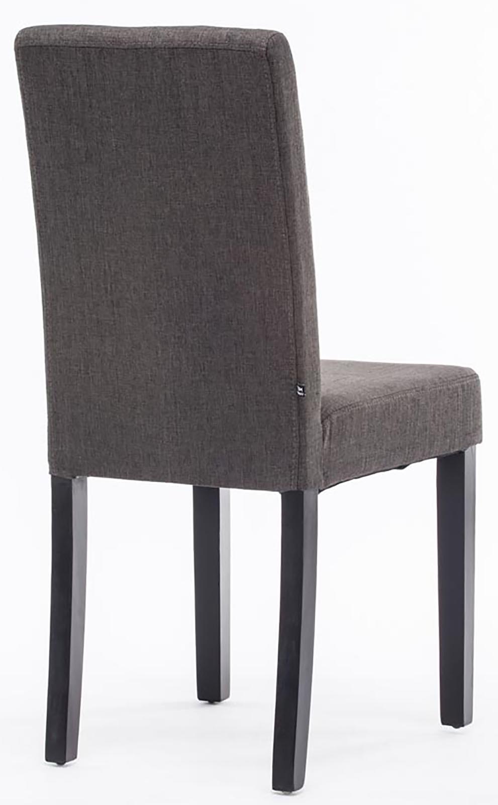 Lot de 4 Chaises de salle à manger Ina Tissu avec pieds en Bois