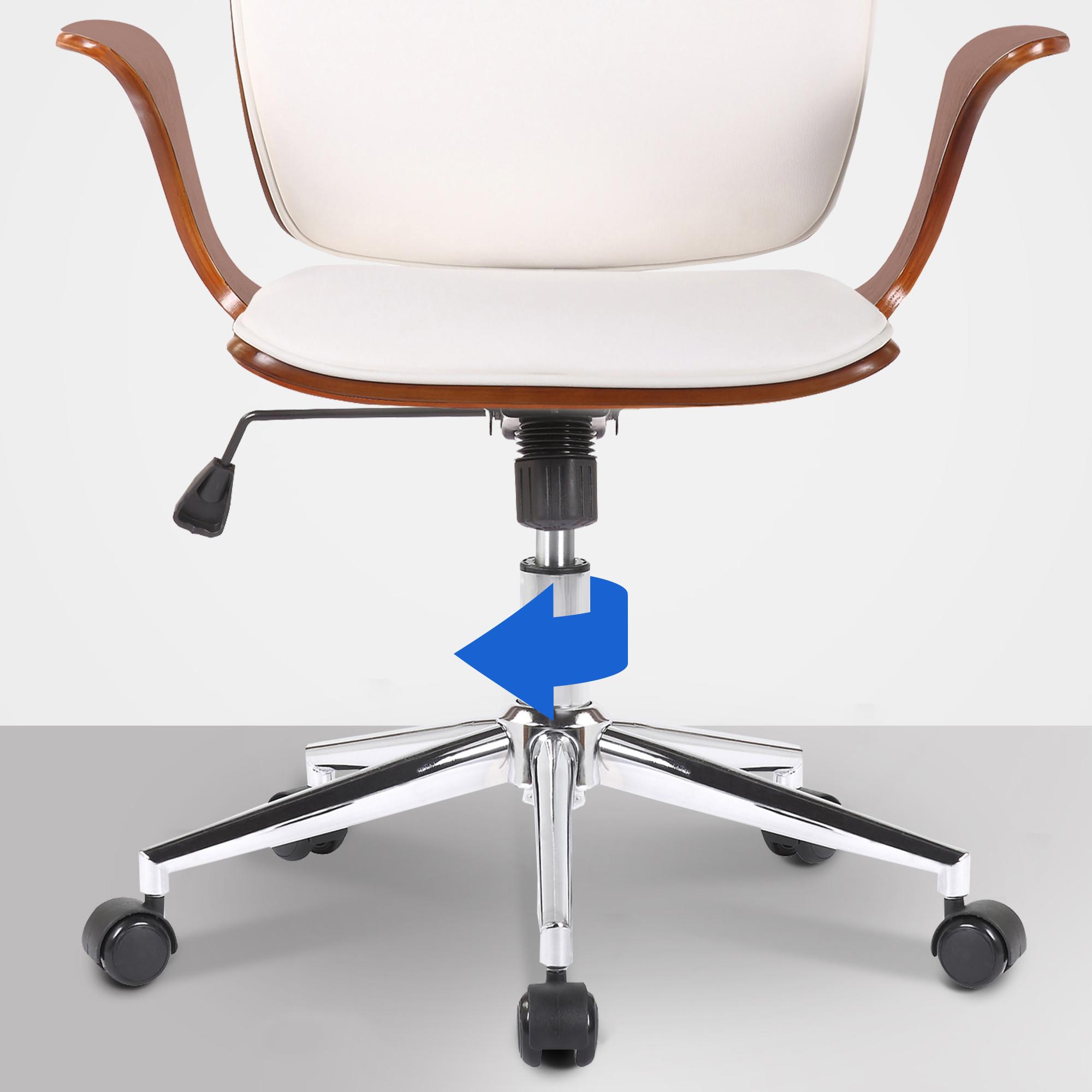 Fauteuil de bureau Burbank avec coque d'assise en bois