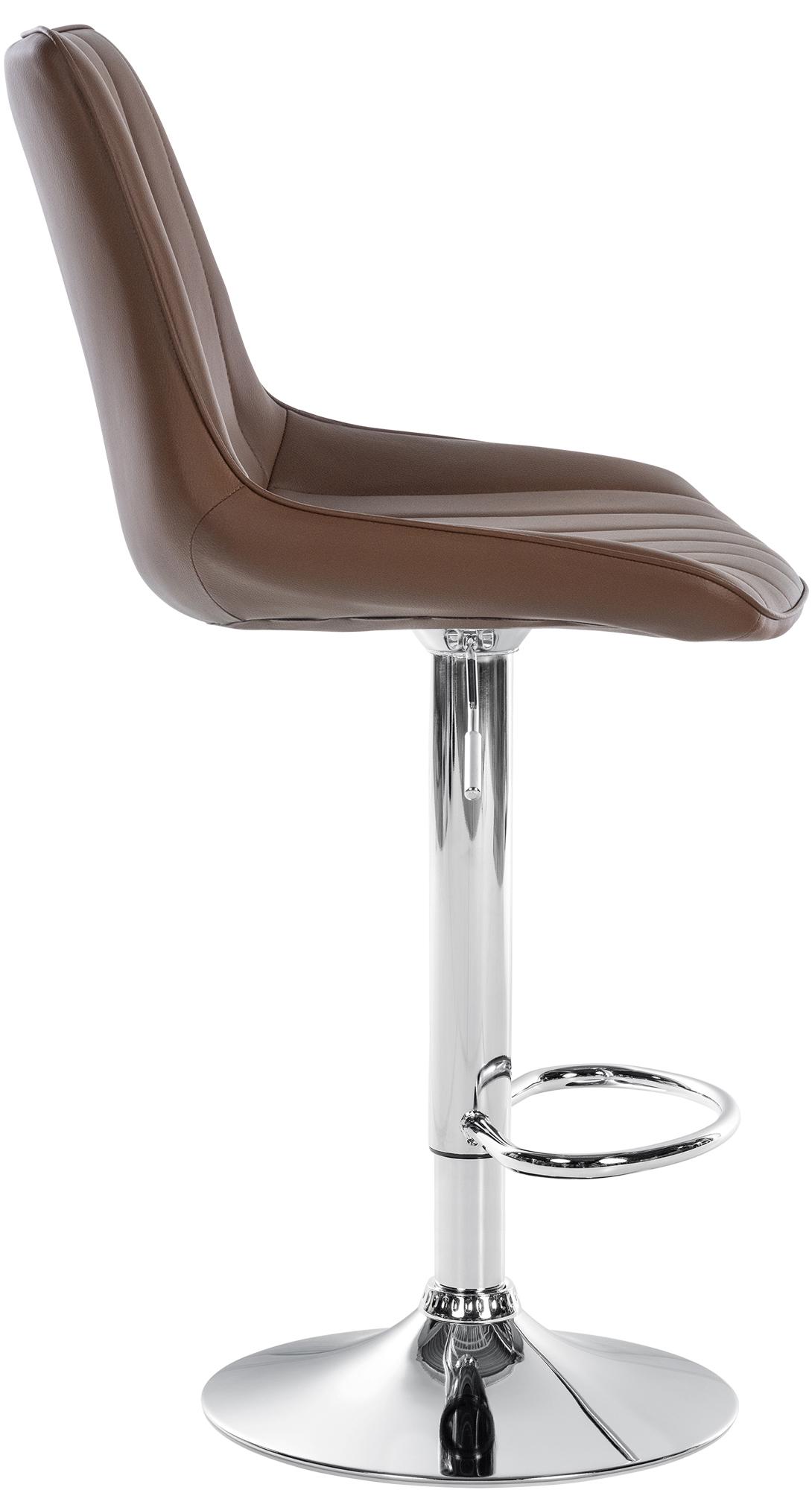 Tabouret de bar Toni en Similicuir Pied en Métal réglable pivotant