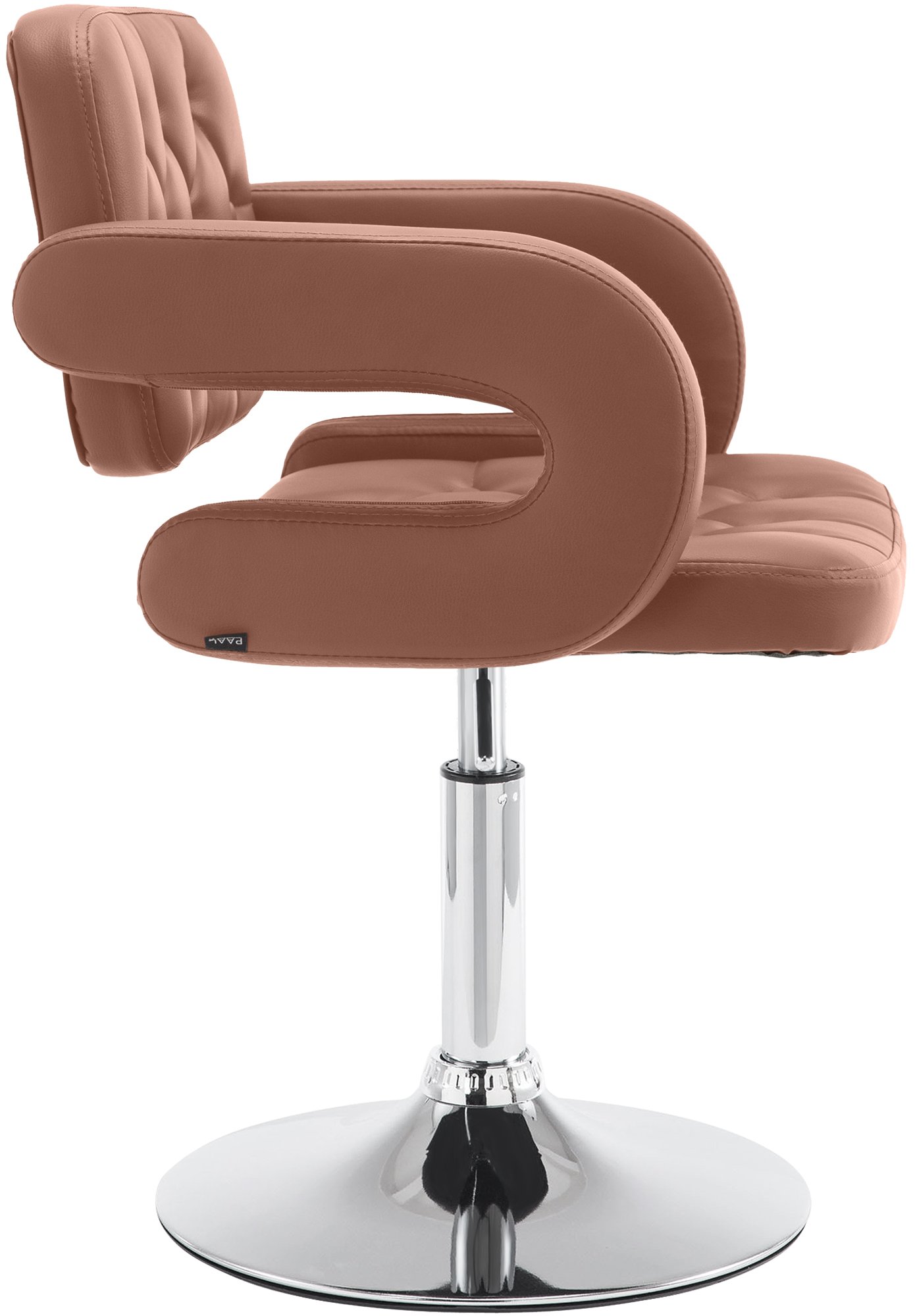 Chaise Lounge Dublin Similicuir - Piètement avec colonne centrale en métal chromé
