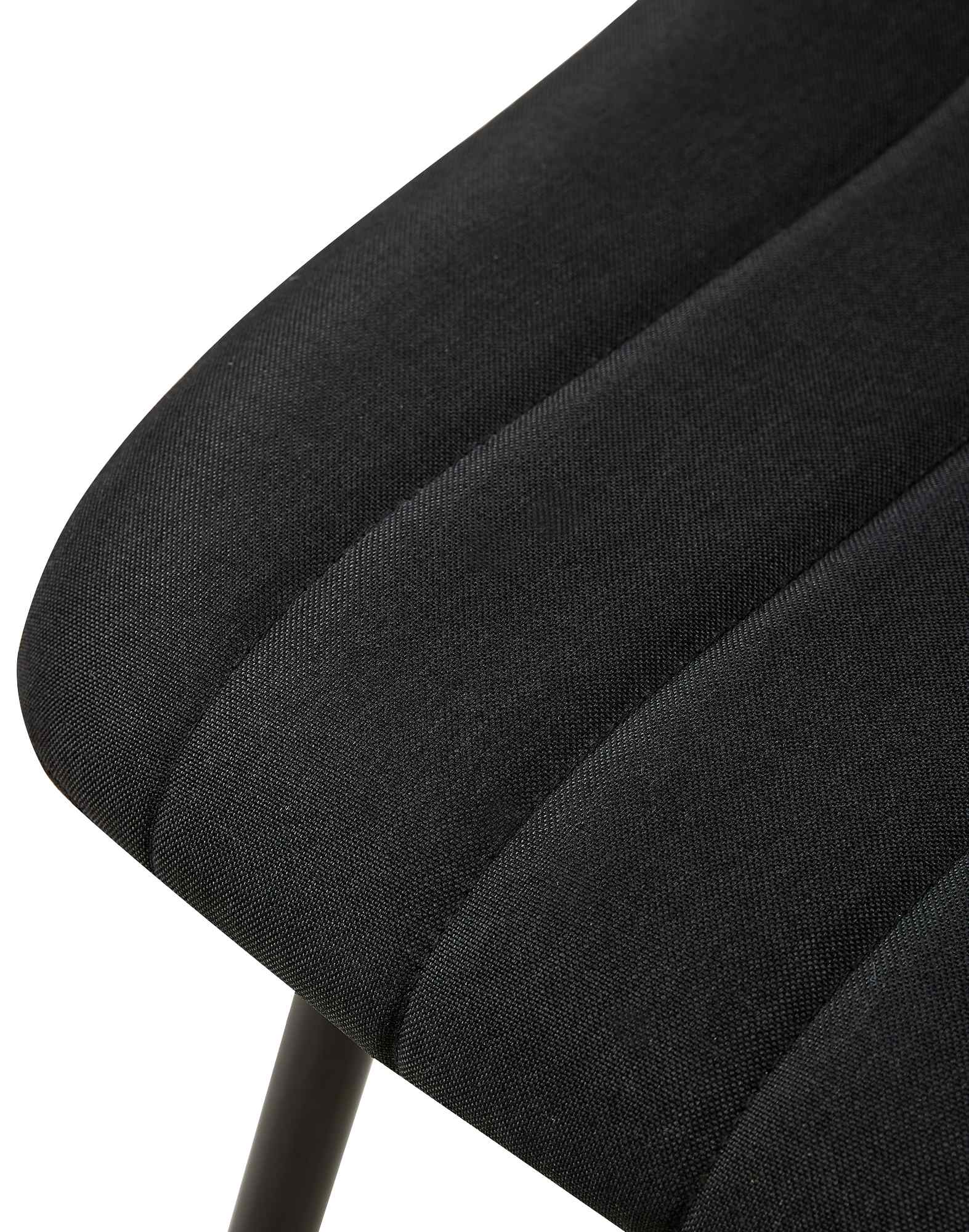 Lot de 4 Chaises de salle à manger Dijon avec Piètement en métal noir