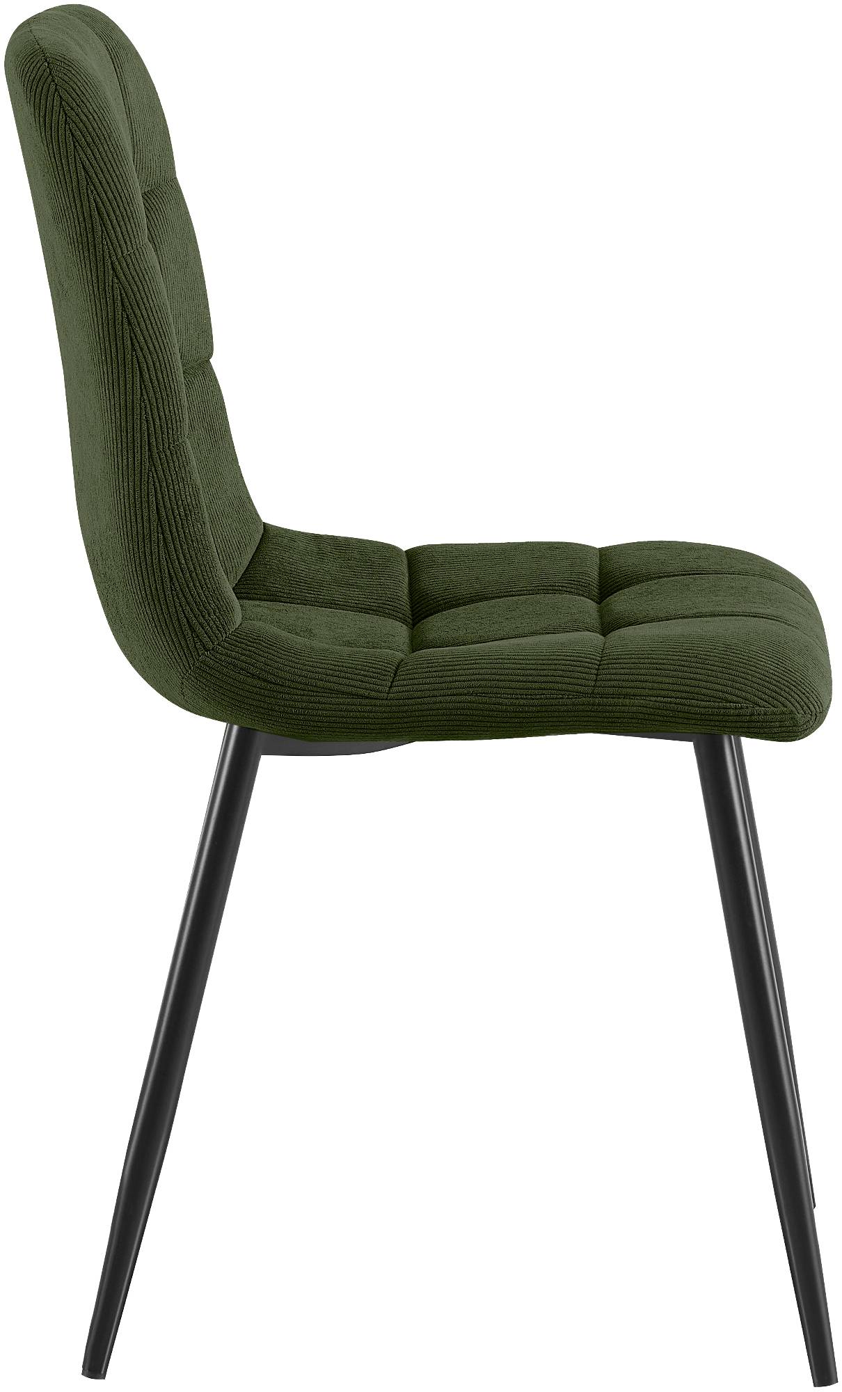 Lot de 2 chaises de salle a manger Antibes en velours cotele