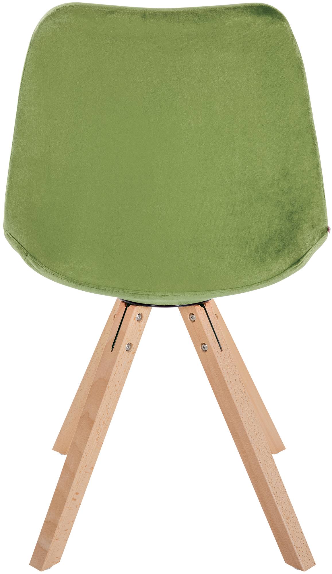 Lot de 4 chaises de salle à manger Sofia en velours Pieds en bois