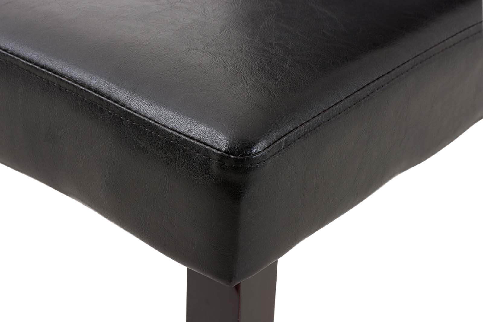 Lot de 6 Chaises de salle à manger Ina similicuir avec pieds en Bois