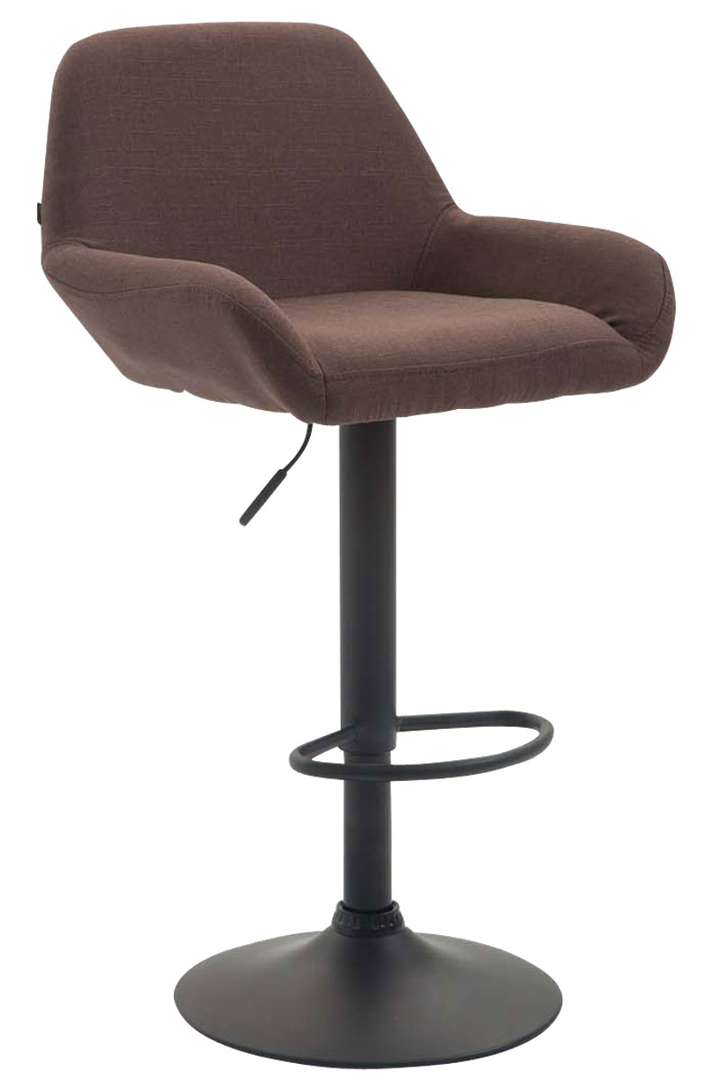 Tabouret de bar Braga tissu avec pied en métal