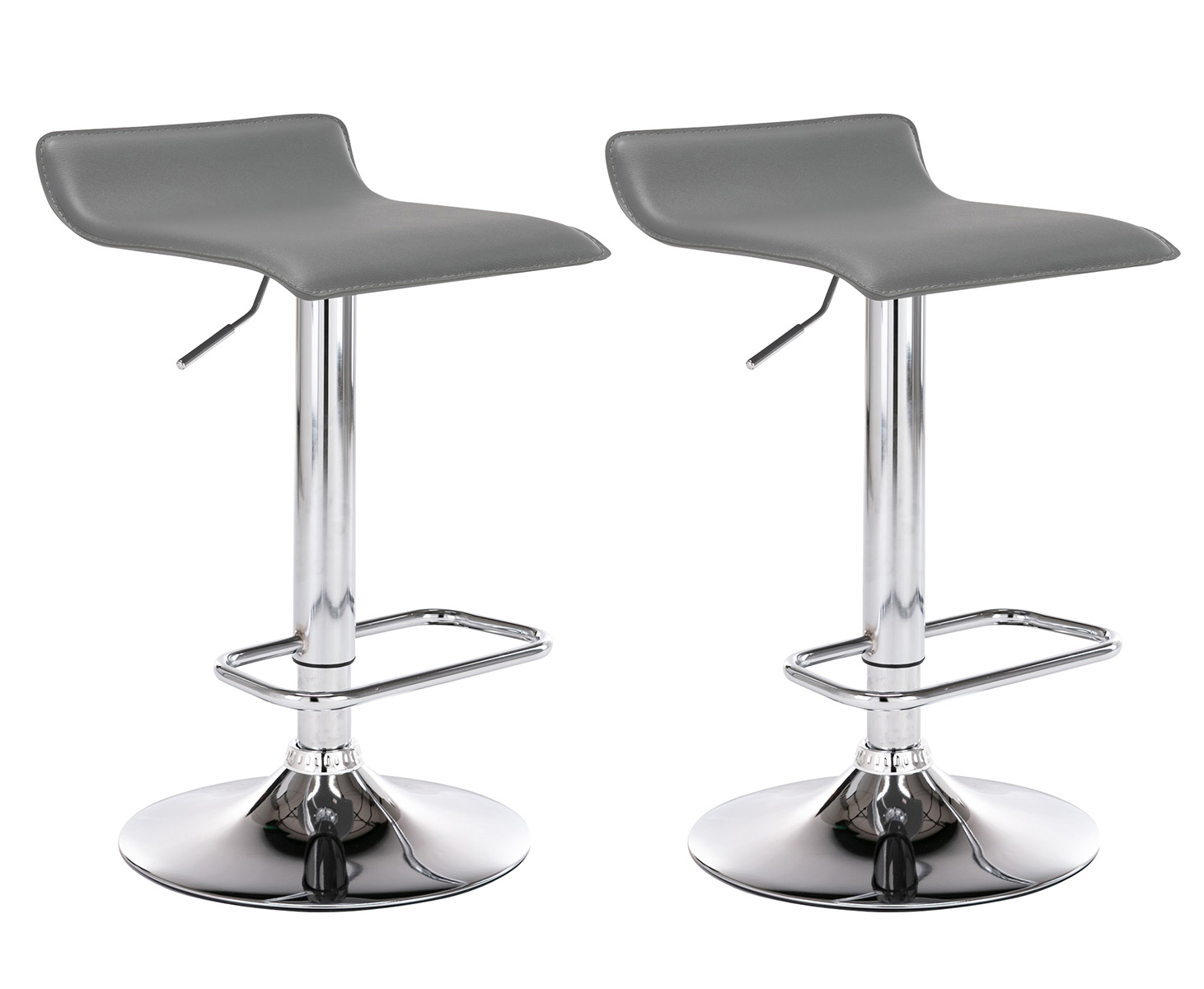 Lot de 2 Tabourets de bar Dyn en similicuir