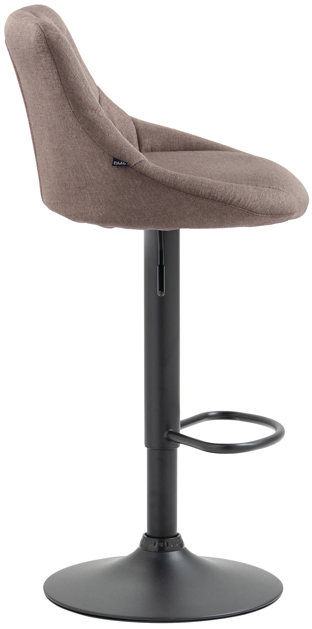 Tabouret de bar Lazio en Tissu Hauteur réglable siège pivotant
