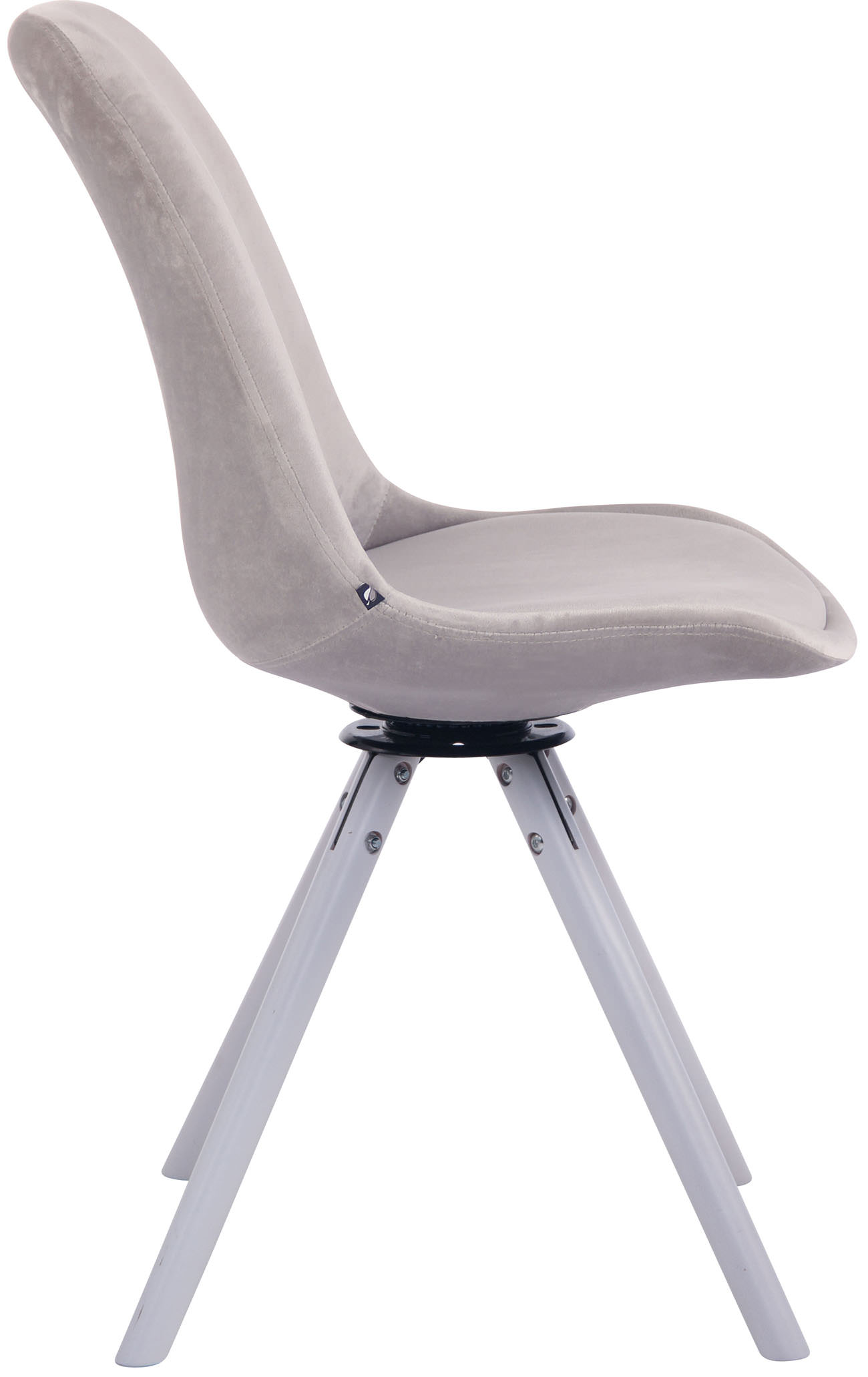Chaise de salle à manger Troyes Pivotant en velours avec piétement rond