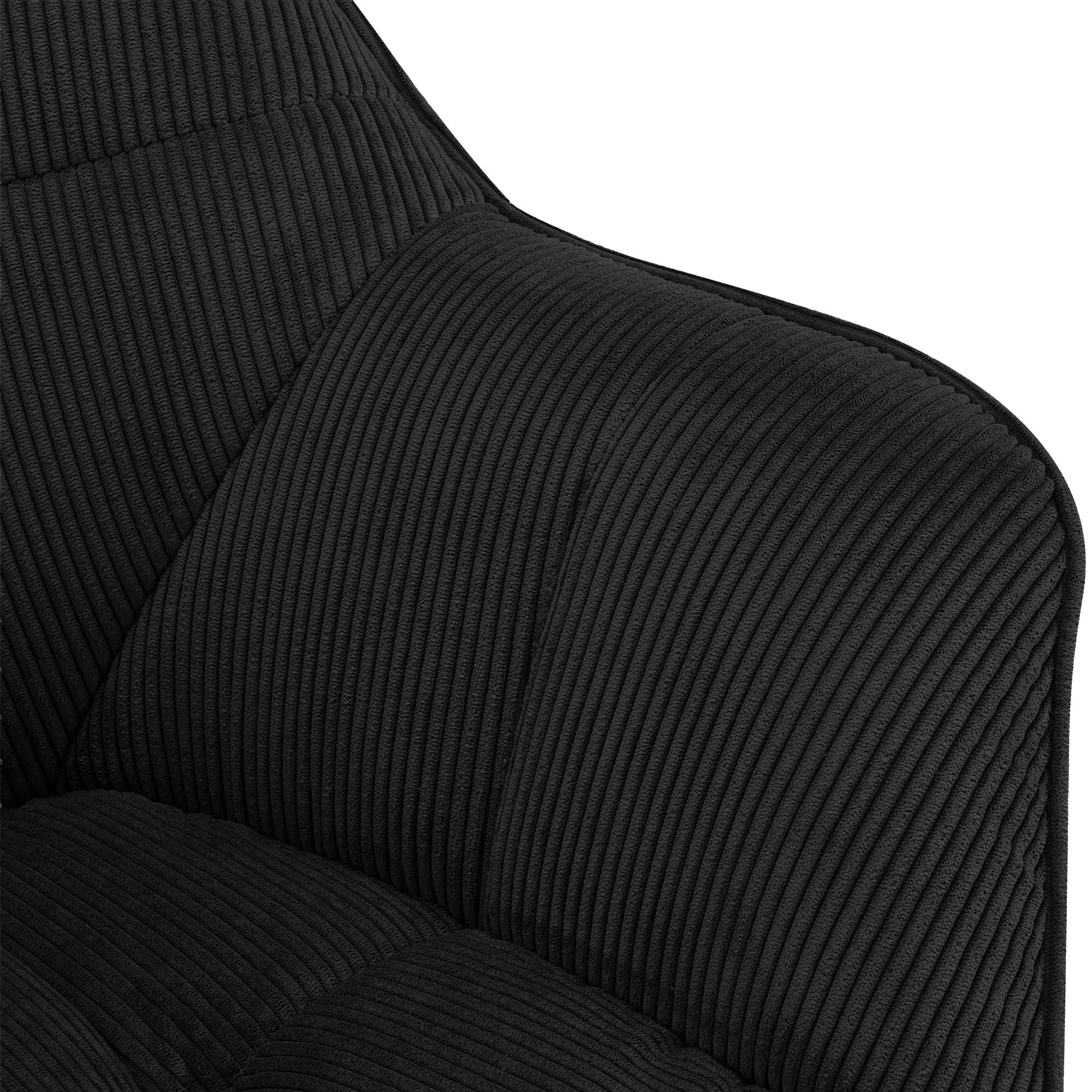 Chaise de salle à manger Milford velours côtelé