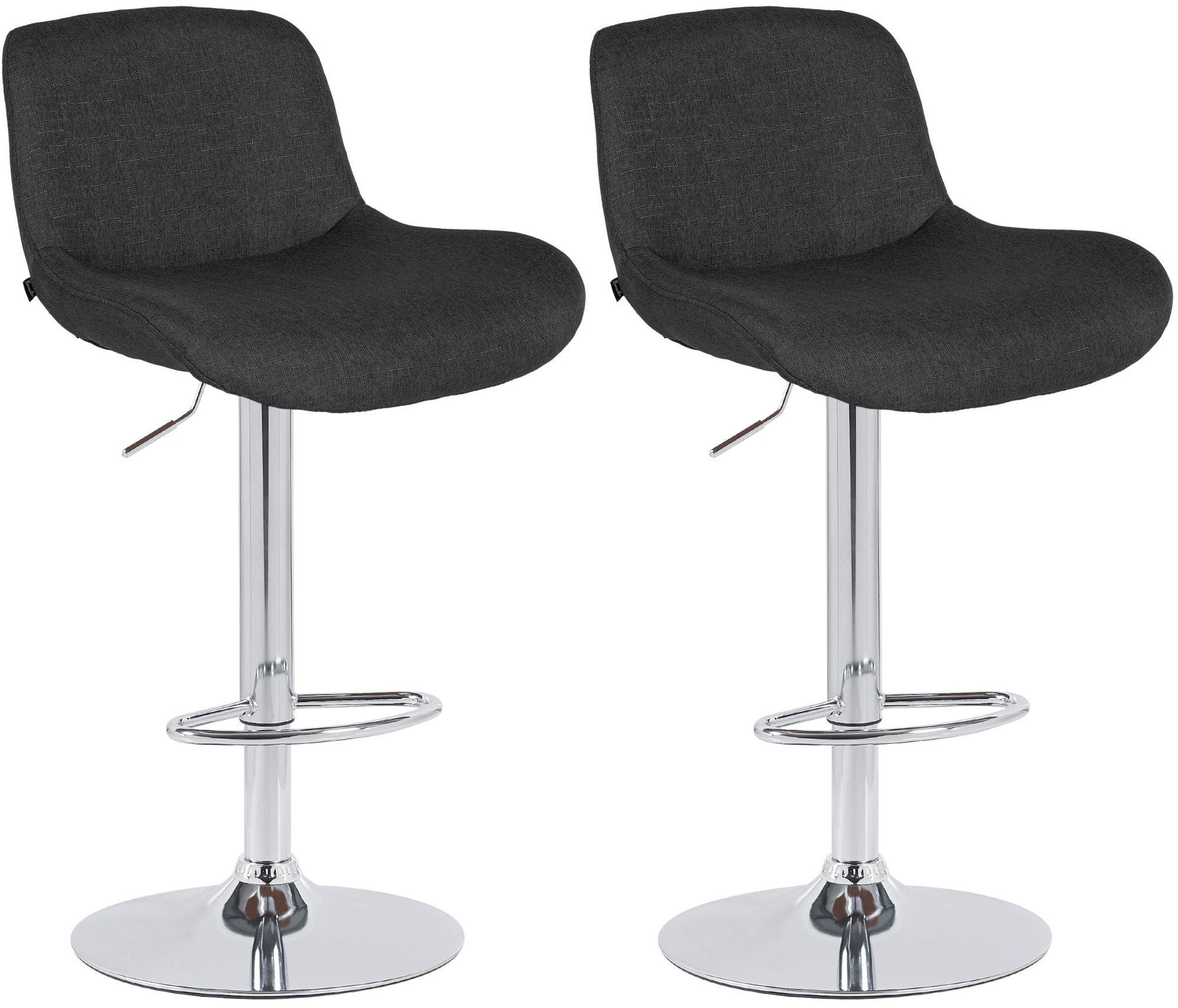 Lot de 2 tabourets de bar Solon chromés