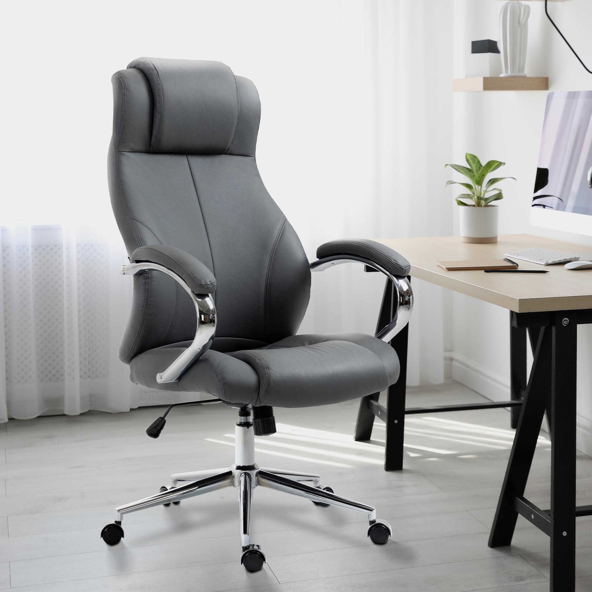 Chaise de bureau Salford cuir véritable