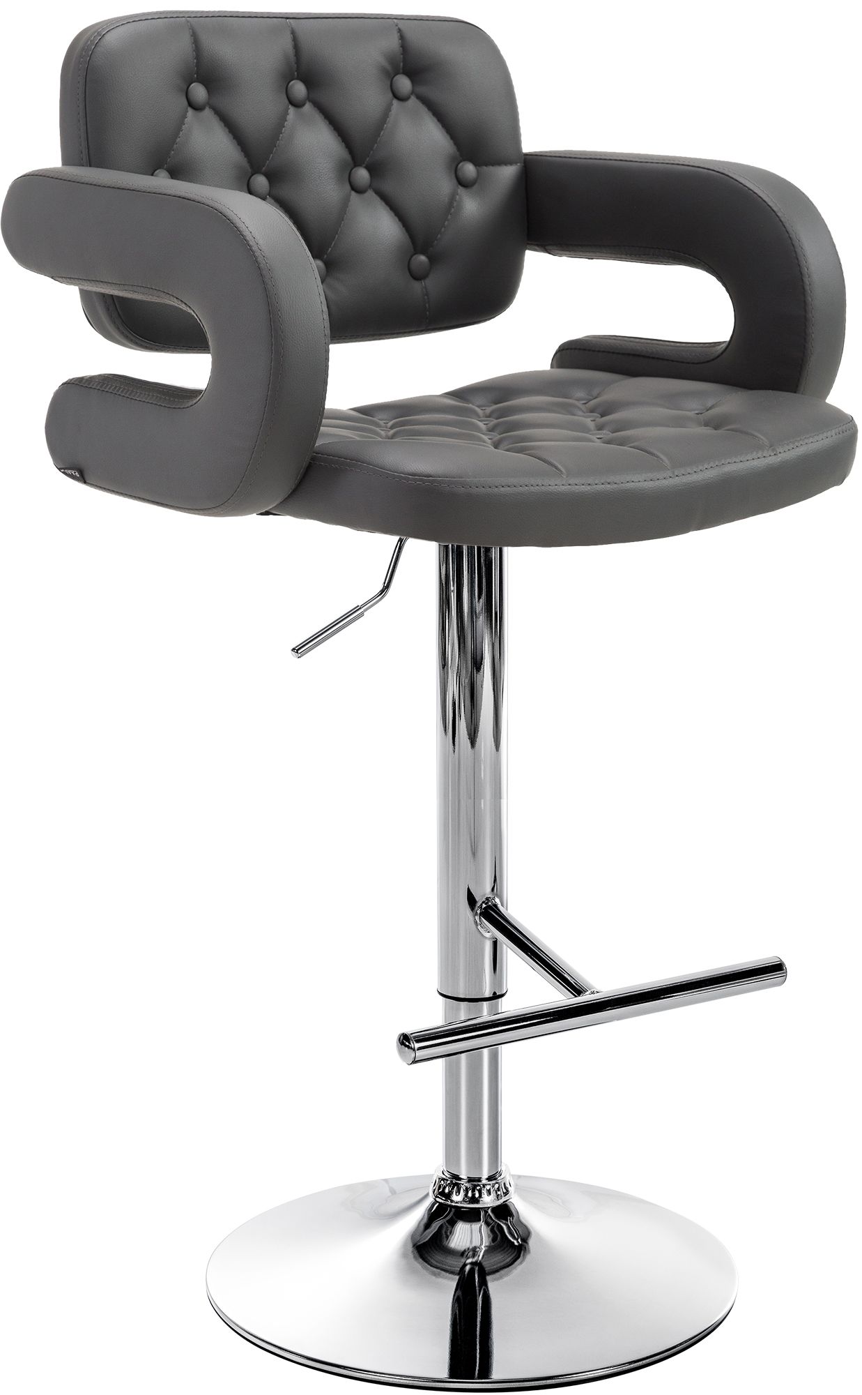 Tabouret de bar Dublin similicuir avec pied en métal