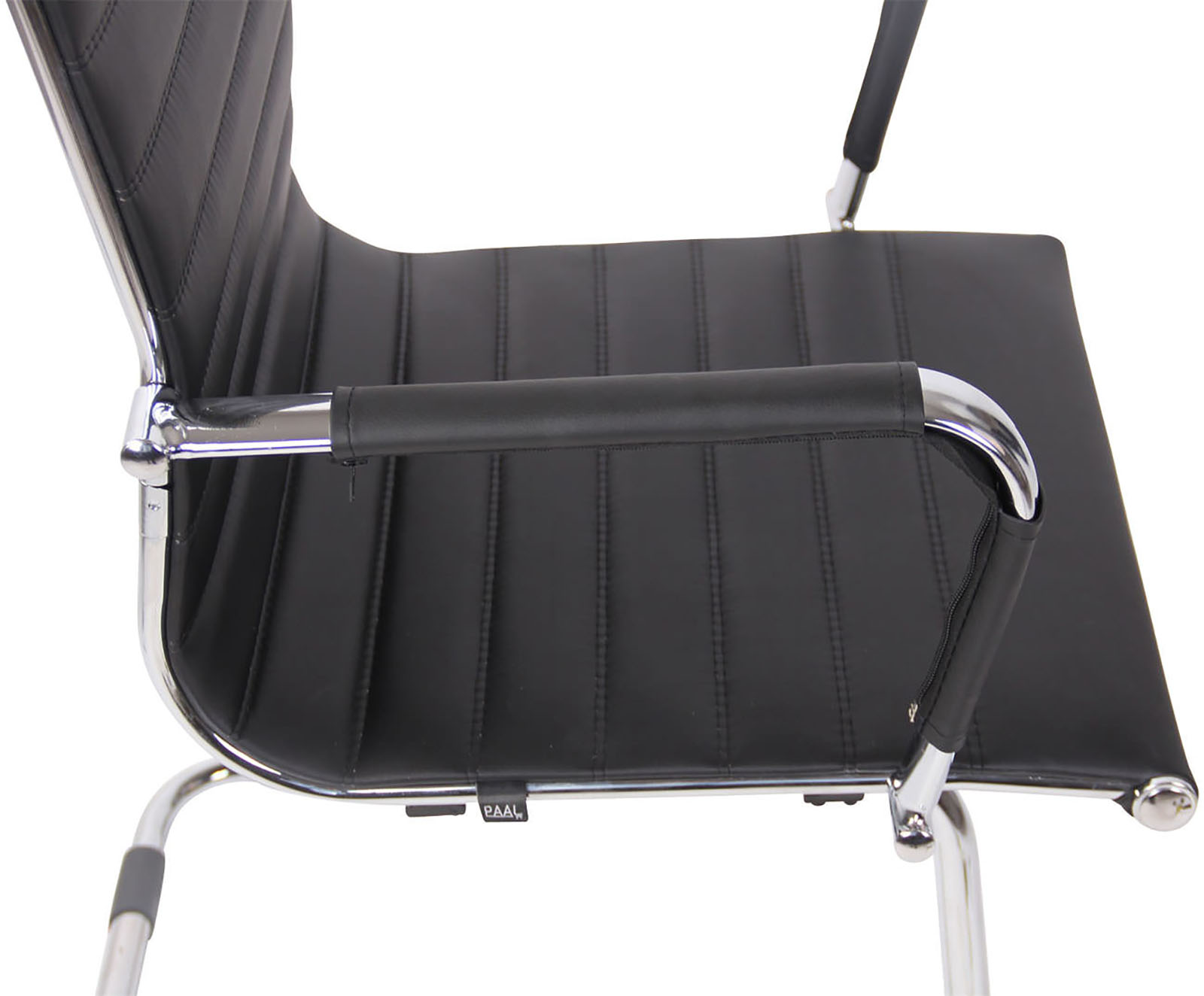 Lot de 2 Chaises cantilever Balve avec piètement Luge en métal