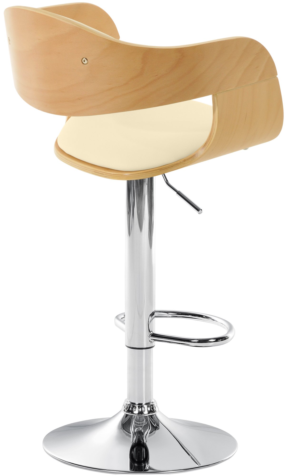 Tabouret de bar Kingston avec Coque en bois Assise en similicuir