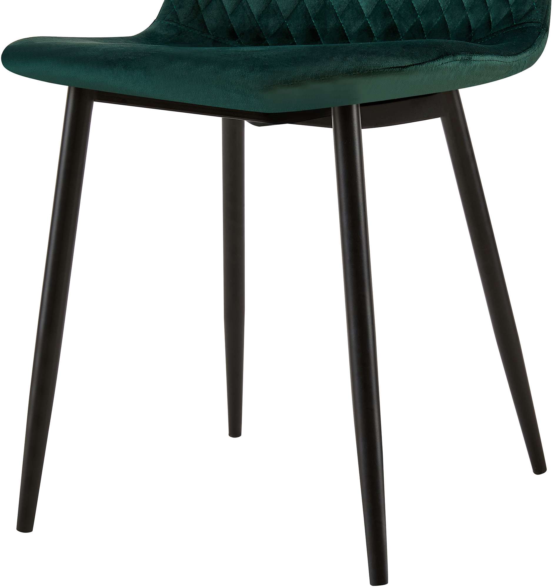 Lot de 4 Chaises de salle à manger Giverny avec Piètement en métal noir