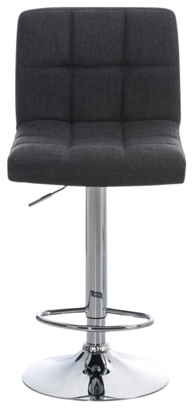 Lot de 2 Tabourets de bar Peru en Tissu Piètement Métal Pivotant et Ajustable