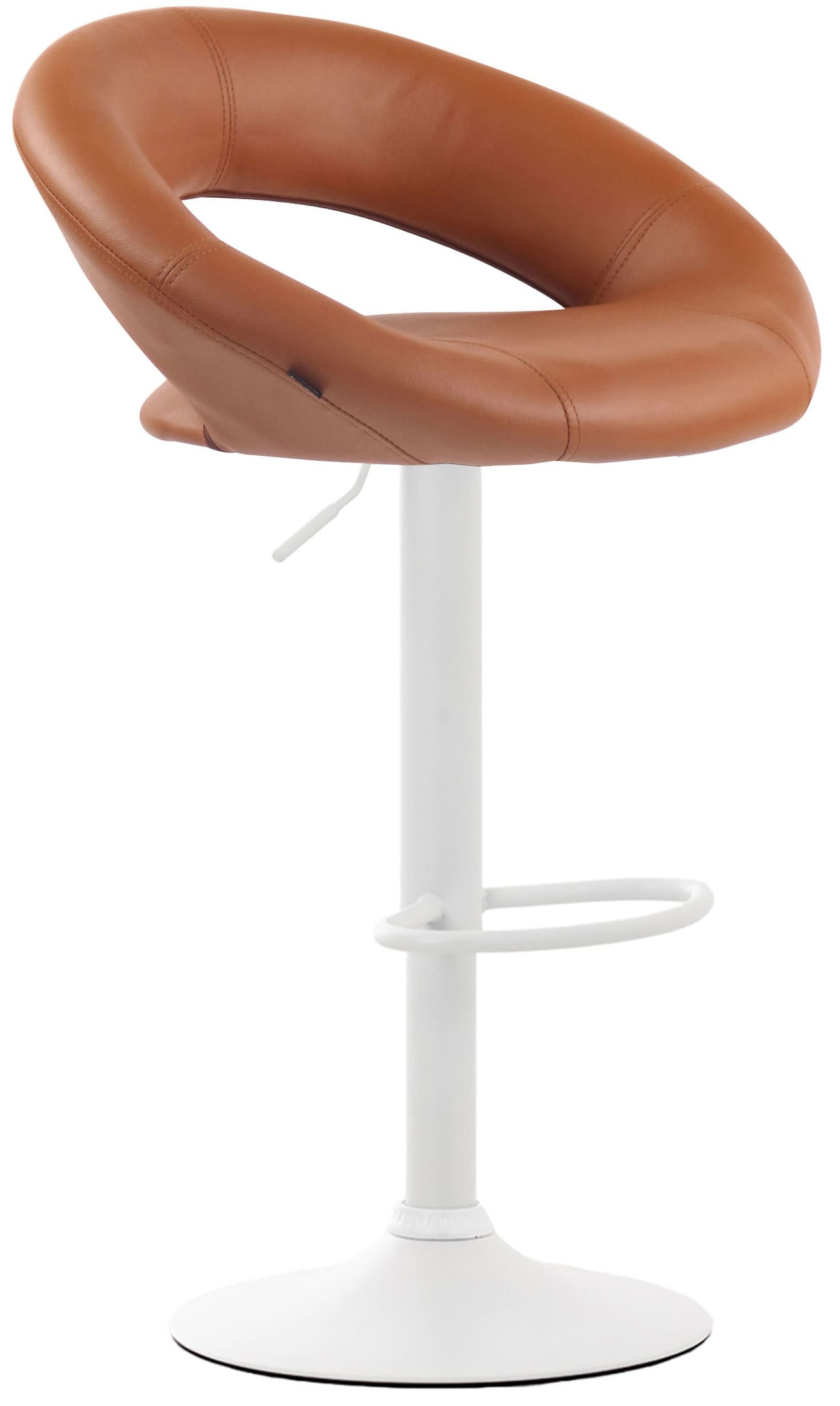 Lot de 2 Tabourets de bar Olinda en similicuir hauteur réglable et siège pivotant