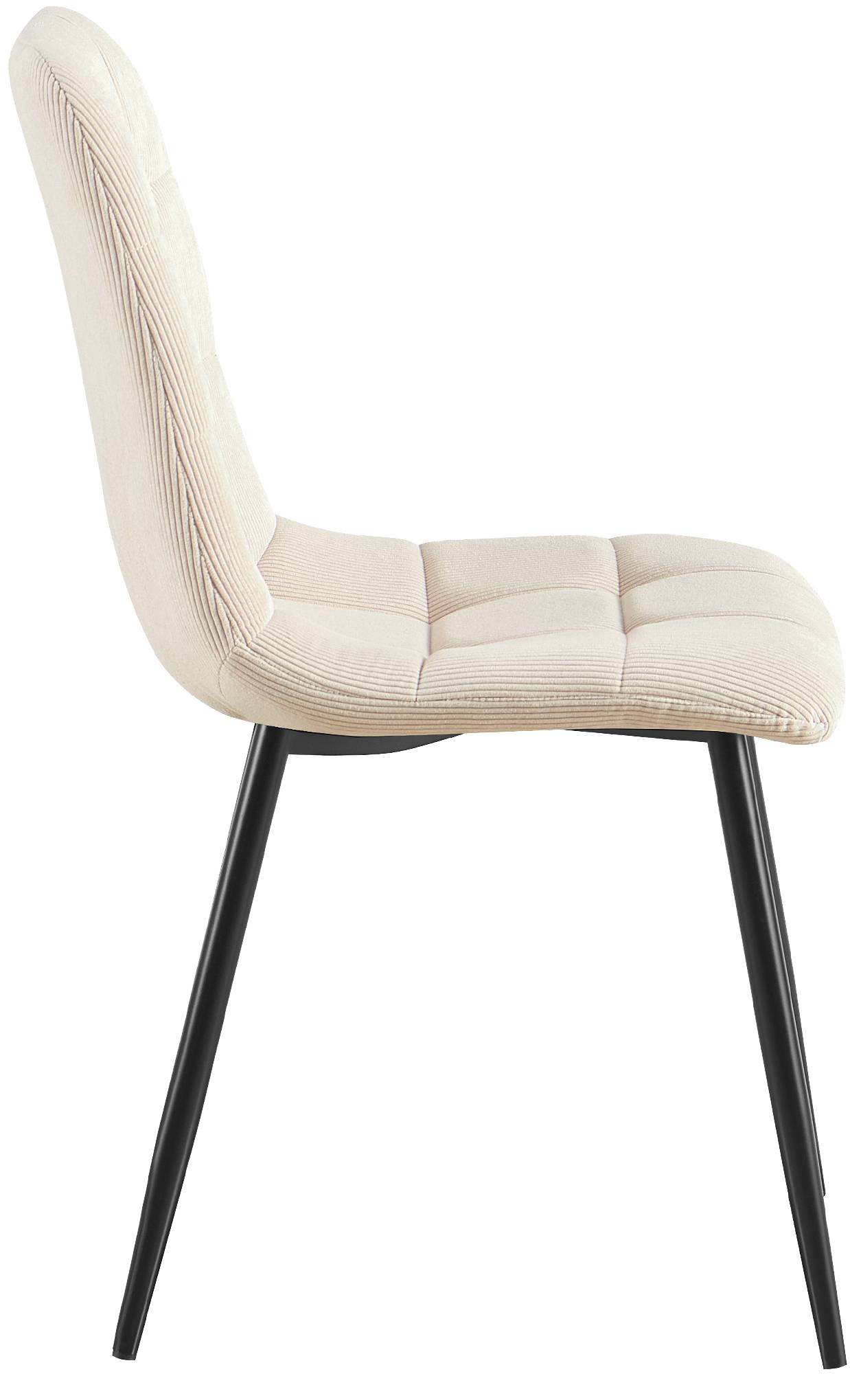 Lot de 2 chaises de salle a manger Antibes en velours cotele