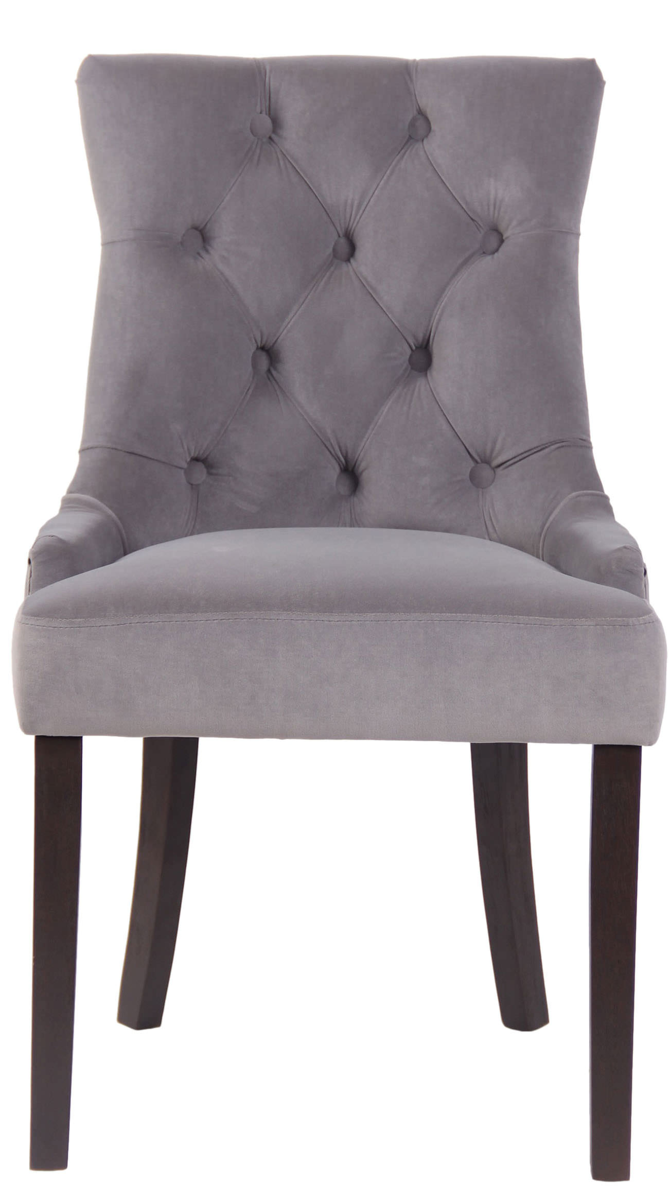 Chaise de salle à manger Aberdeen en Velours avec Piètement en bois d'hévéa