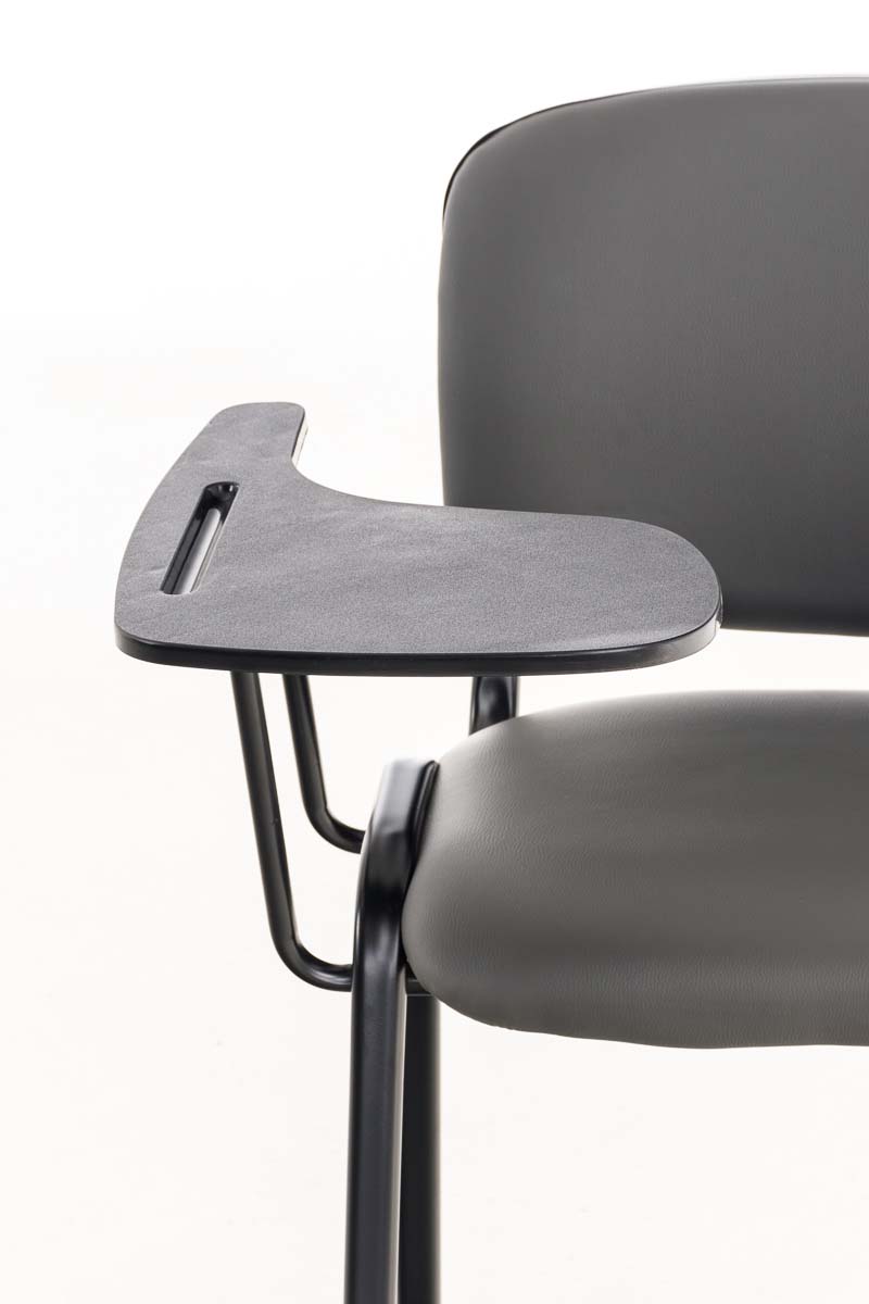 Chaise Ken en similicuir avec tablette rabattable
