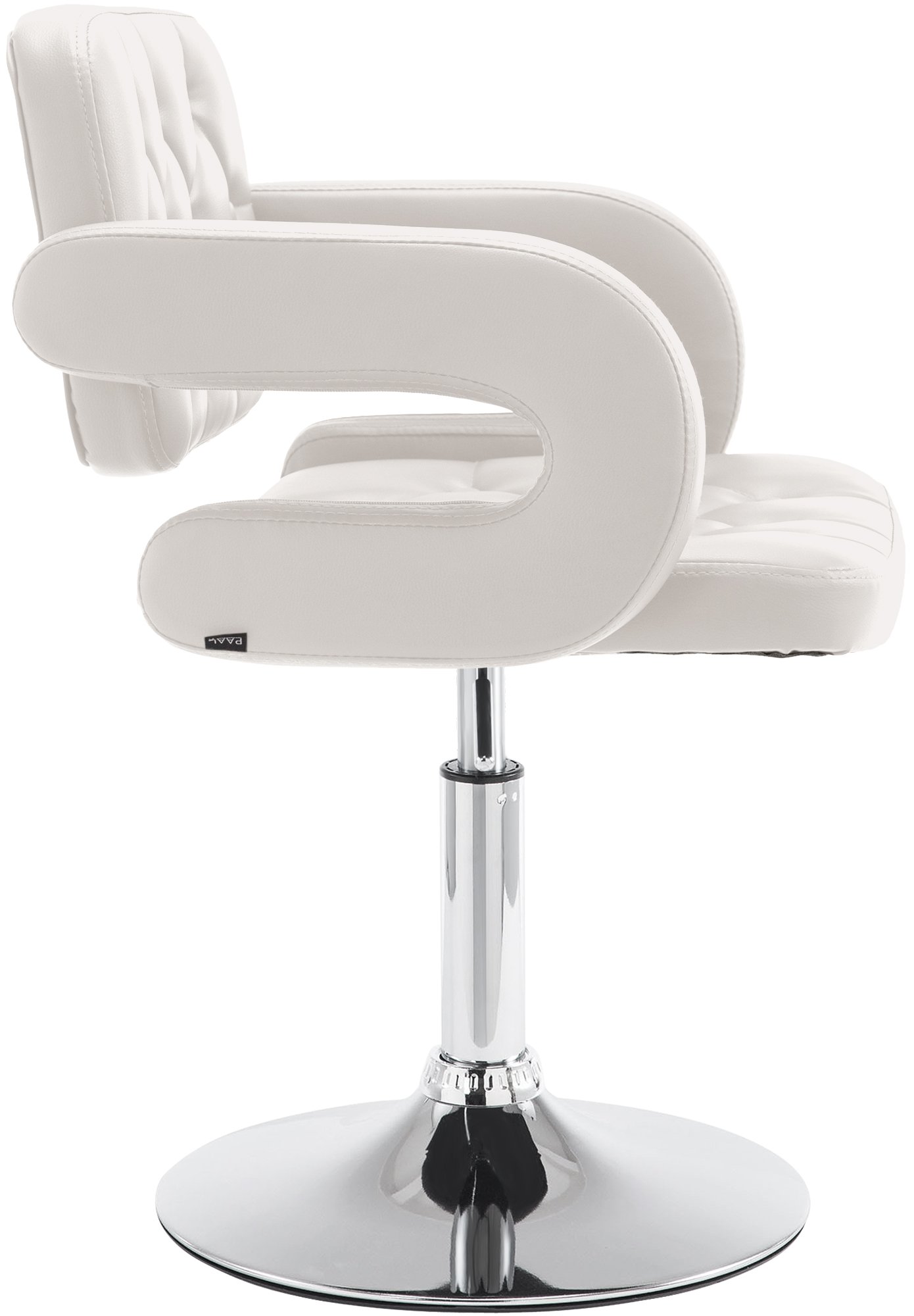 Chaise Lounge Dublin Similicuir - Piètement avec colonne centrale en métal chromé