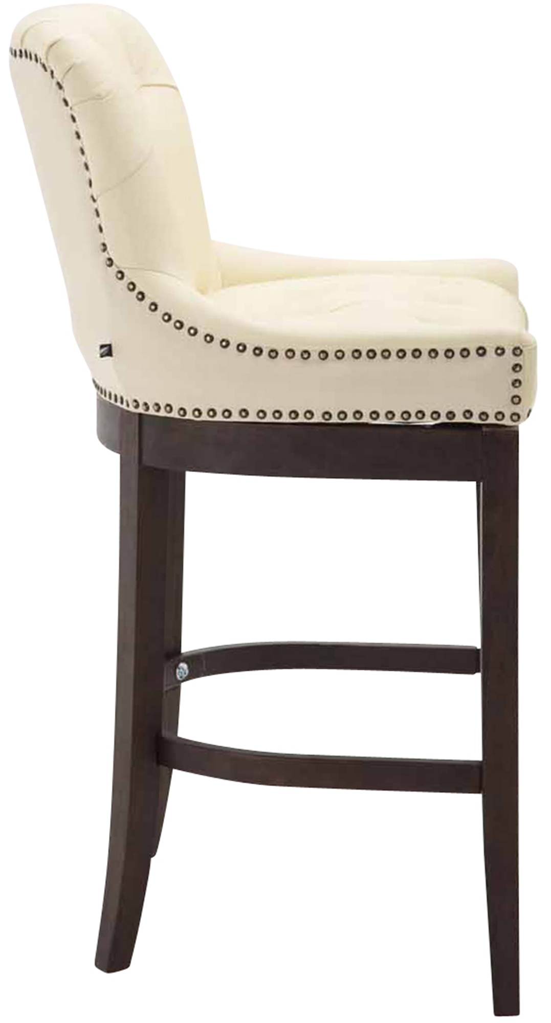 Tabouret de bar Lakewood antique-foncé cuir véritable