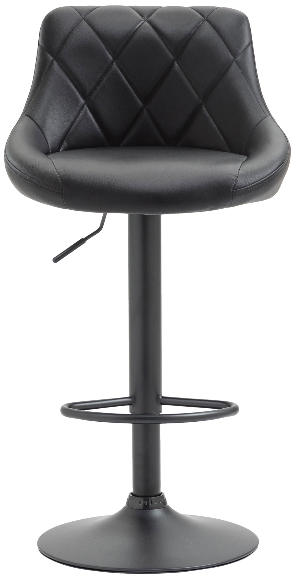 Tabouret de bar Lazio en similicuir avec pied en métal