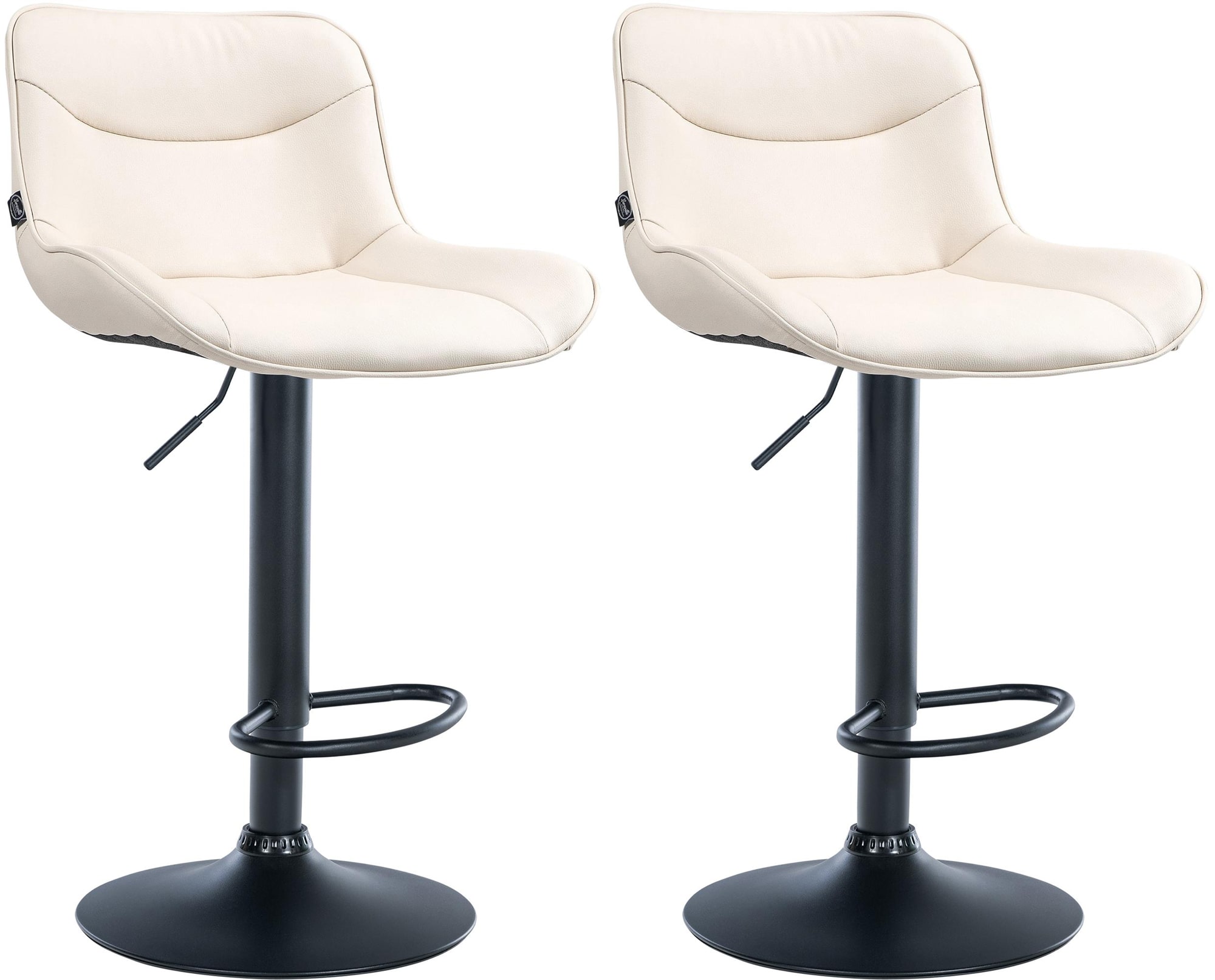 Lot de 2 tabourets de bar Vonore en similicuir