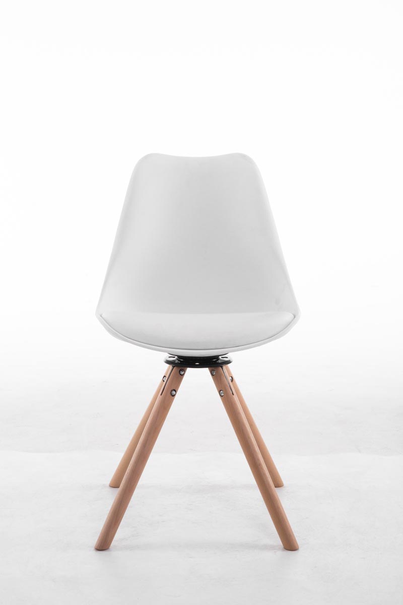 Chaise de salle à manger pivotante Troyes Similicuir pieds en forme ronde