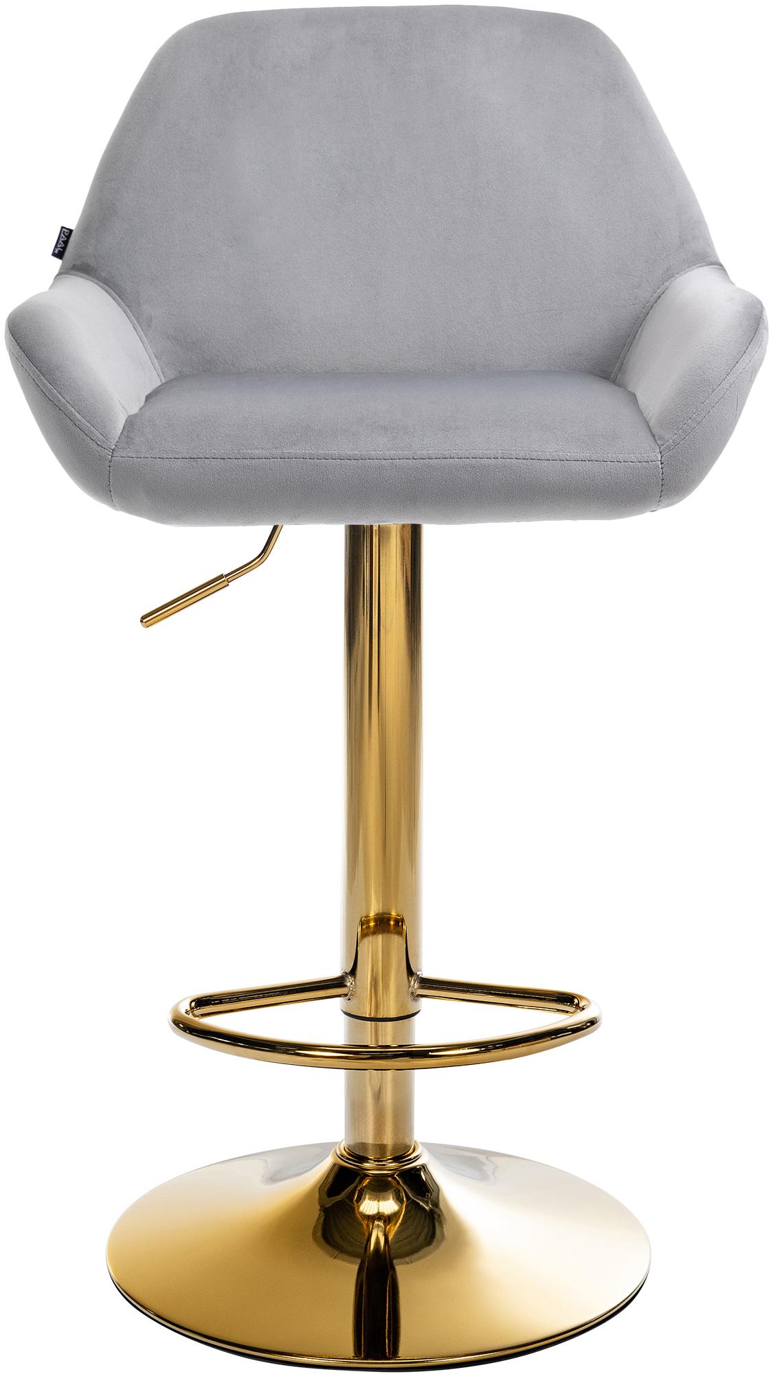 Tabouret de bar Braga or velours