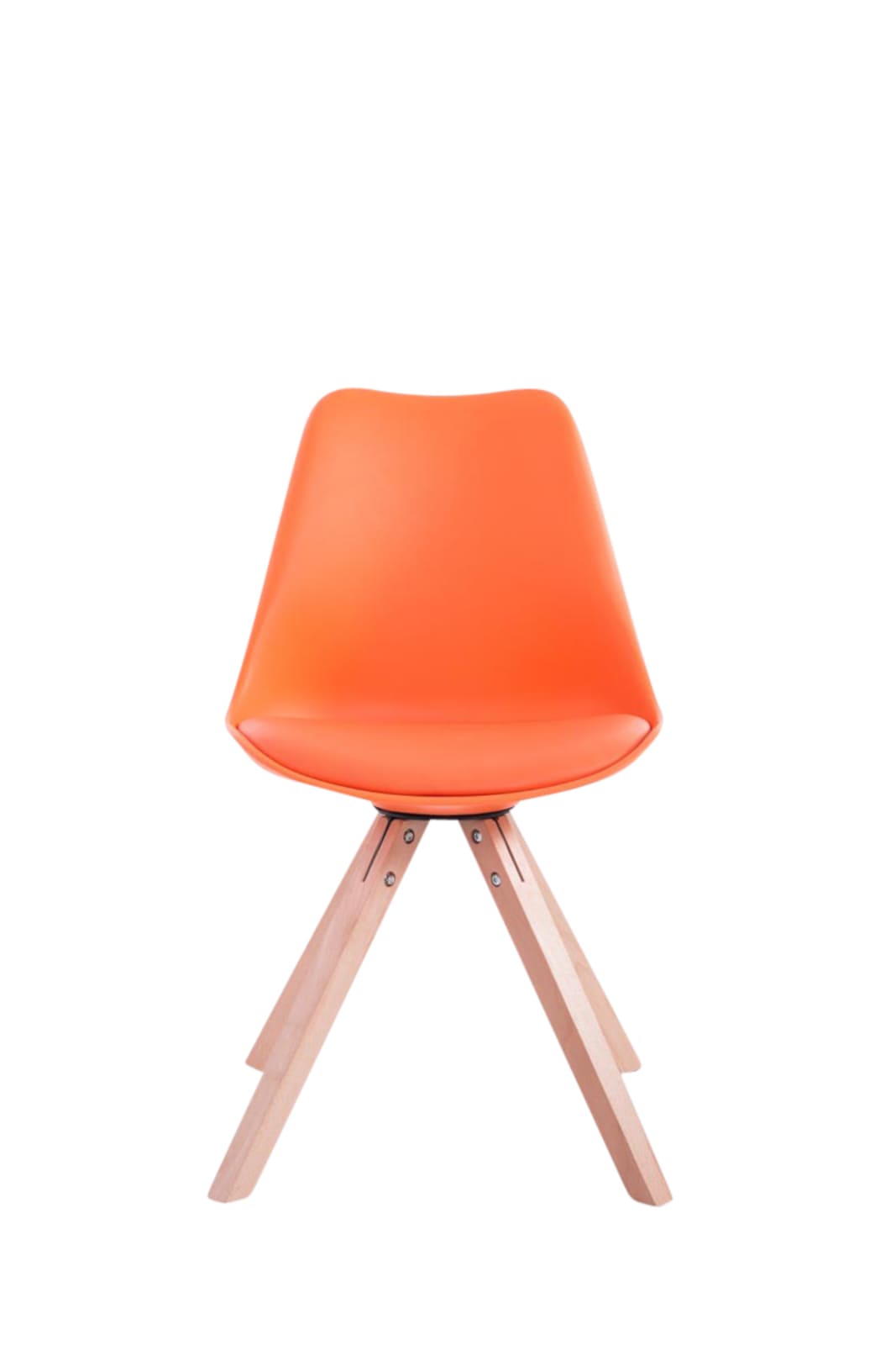 Lot de 4 Chaises de salle à manger Toulouse similicuir Pieds carrés bois