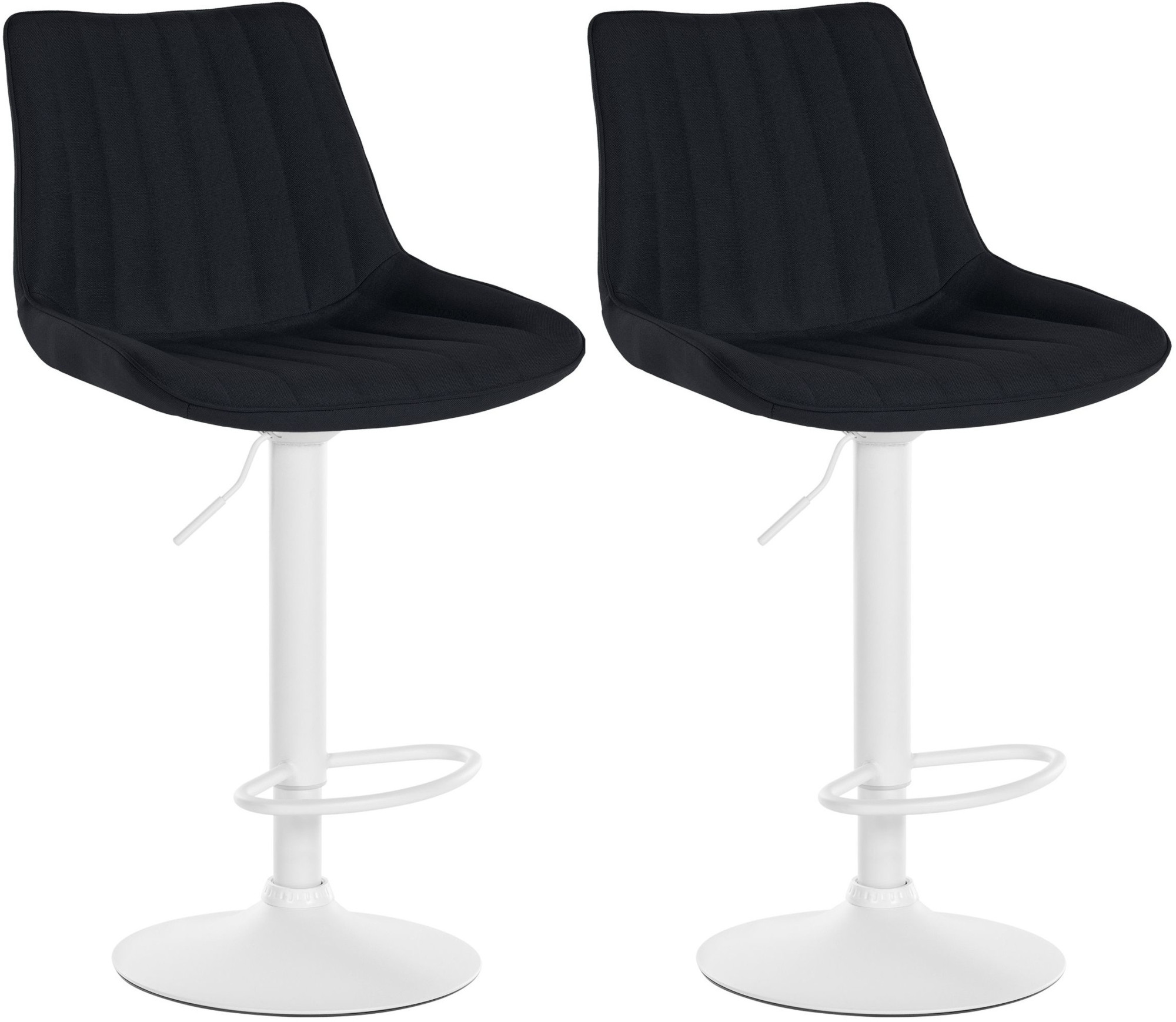 Lot de 2 tabourets de bar Toni tissu
