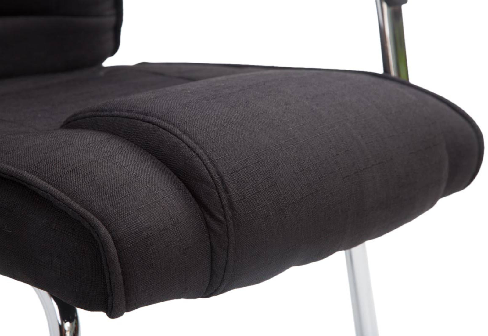 Lot de 2 Chaises Cantilever Attila en tissu avec accoudoirs