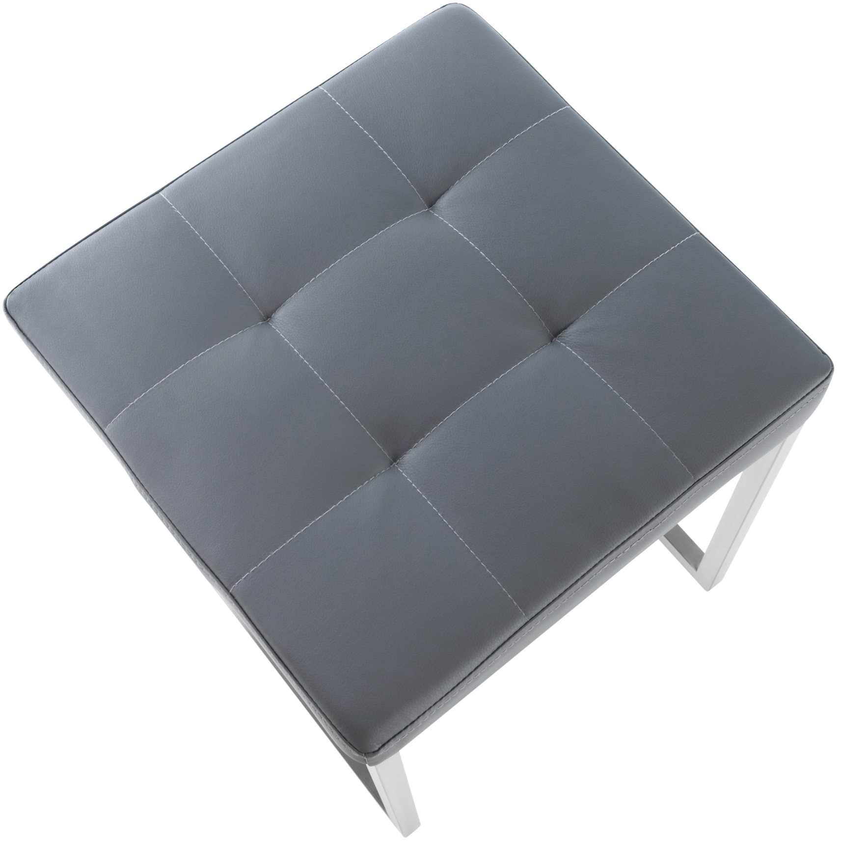 Lot de 2 tabourets bas Barci en similicuir