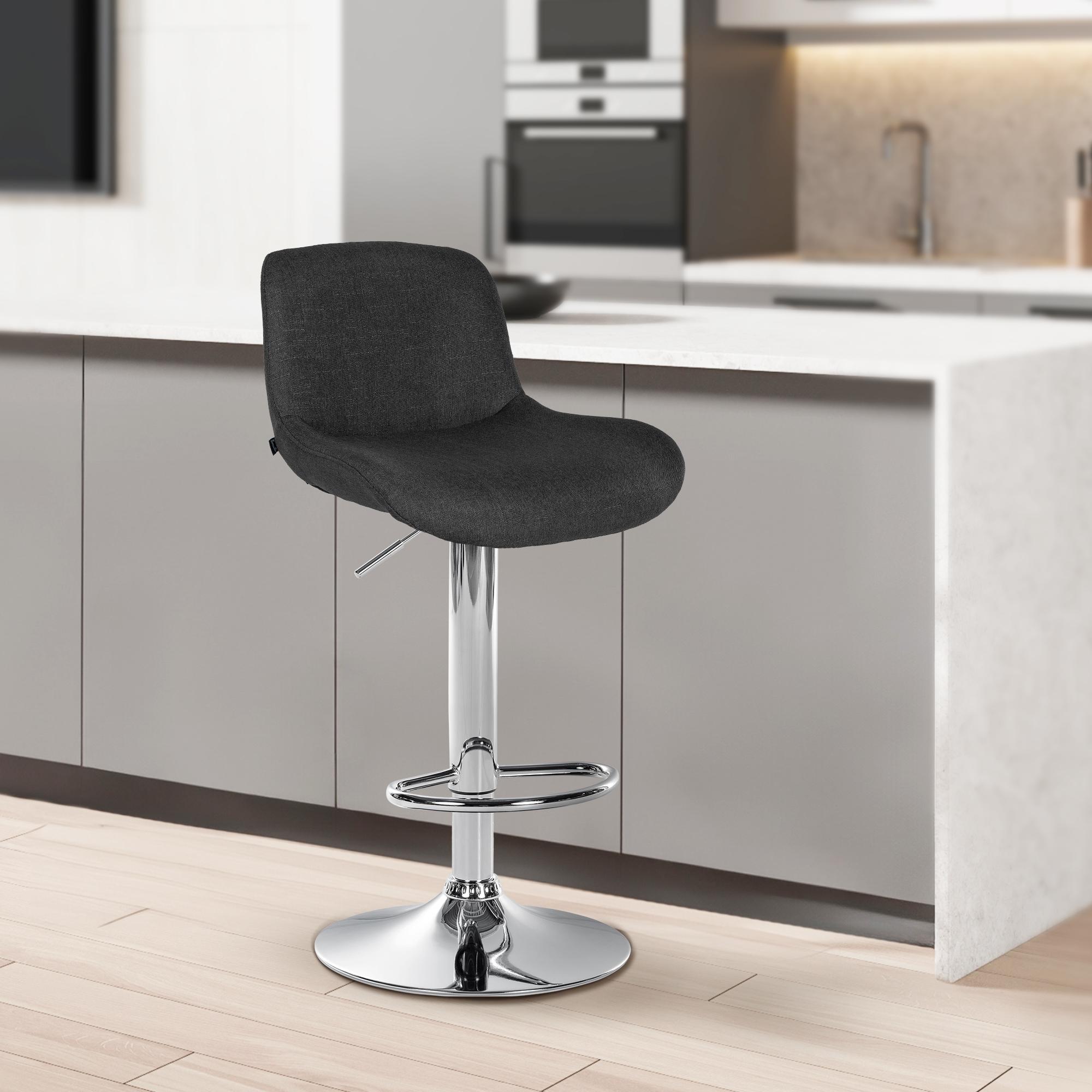 Lot de 2 tabourets de bar Solon chromés