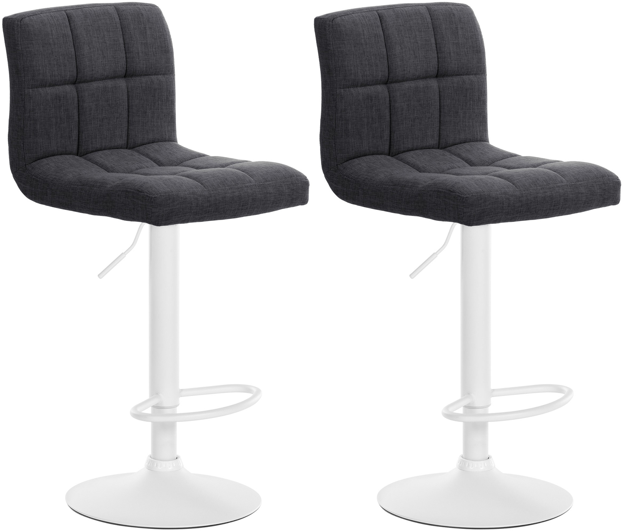 Lot de 2 tabourets de bar Calma tissu