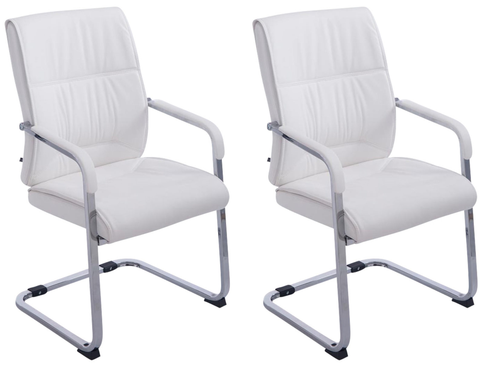 Lot de 2 Chaises Cantilever XXL Anubis en Similicuir avec accoudoirs