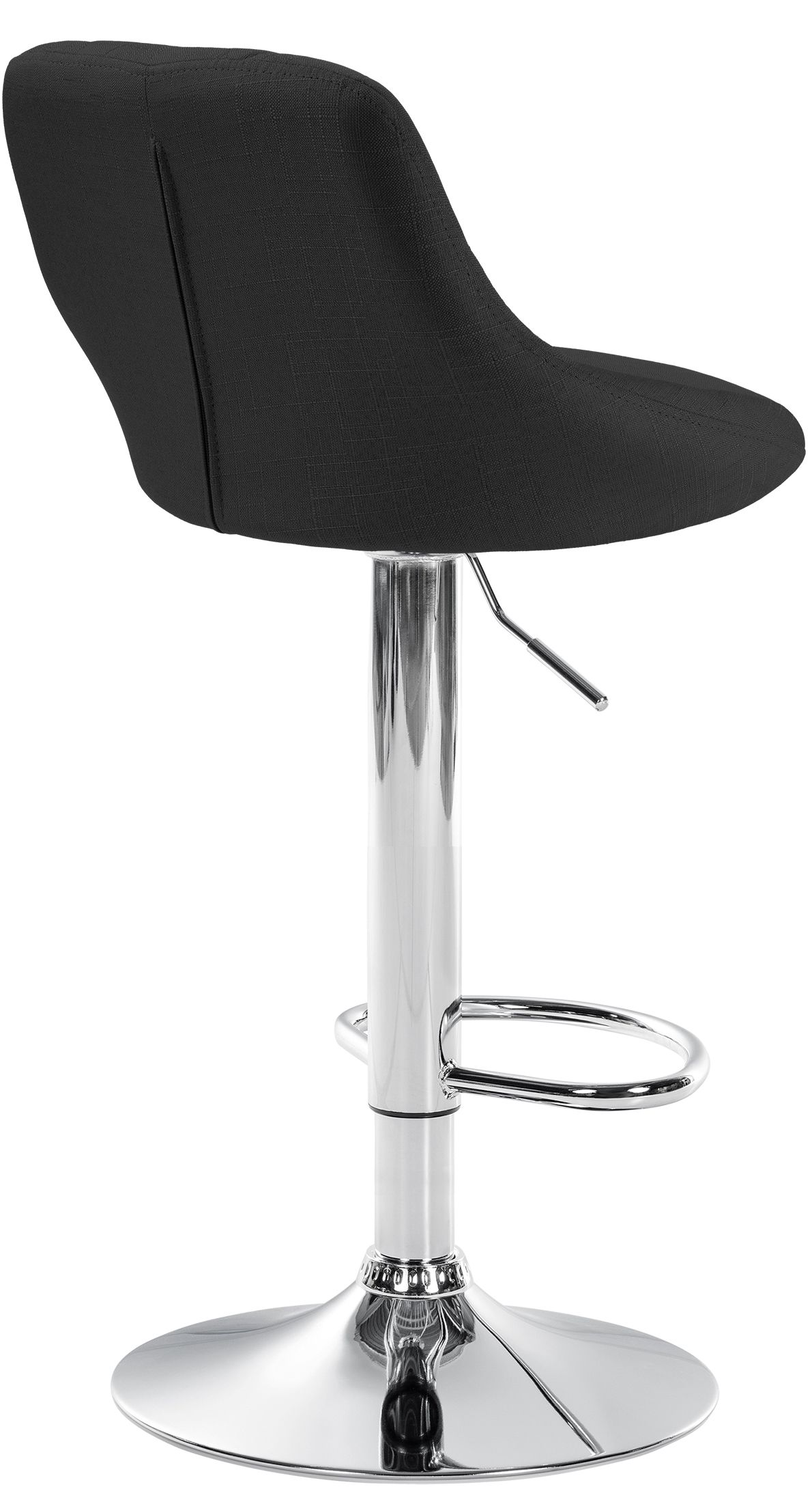 Tabouret de bar Lazio en Tissu Hauteur réglable siège pivotant
