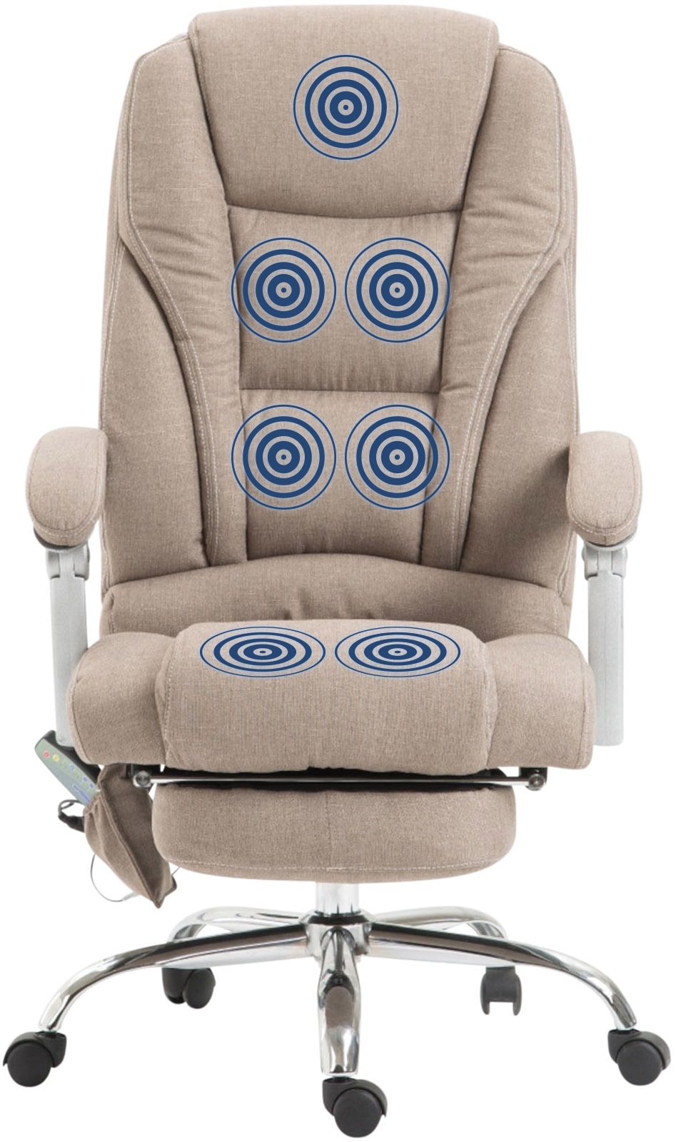 Fauteuil de bureau Pacific avec fonction massage tissu