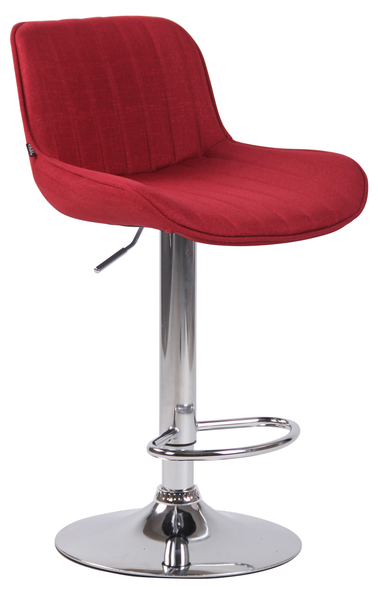 Tabouret de bar Lentini en Tissu avec Piètement trompette en Métal