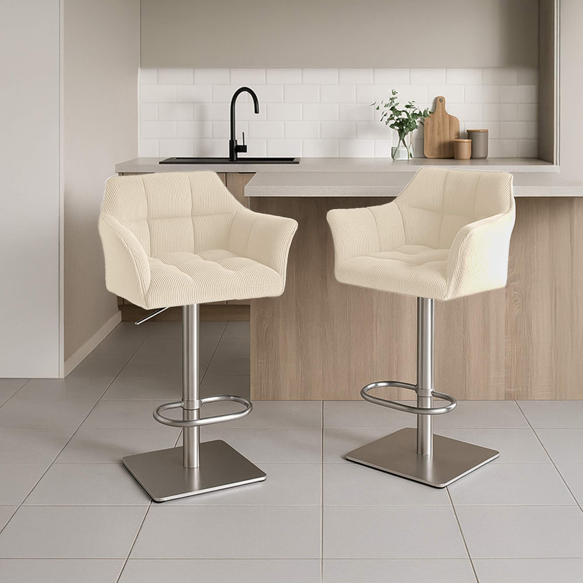 Tabouret de bar Damaso Cord