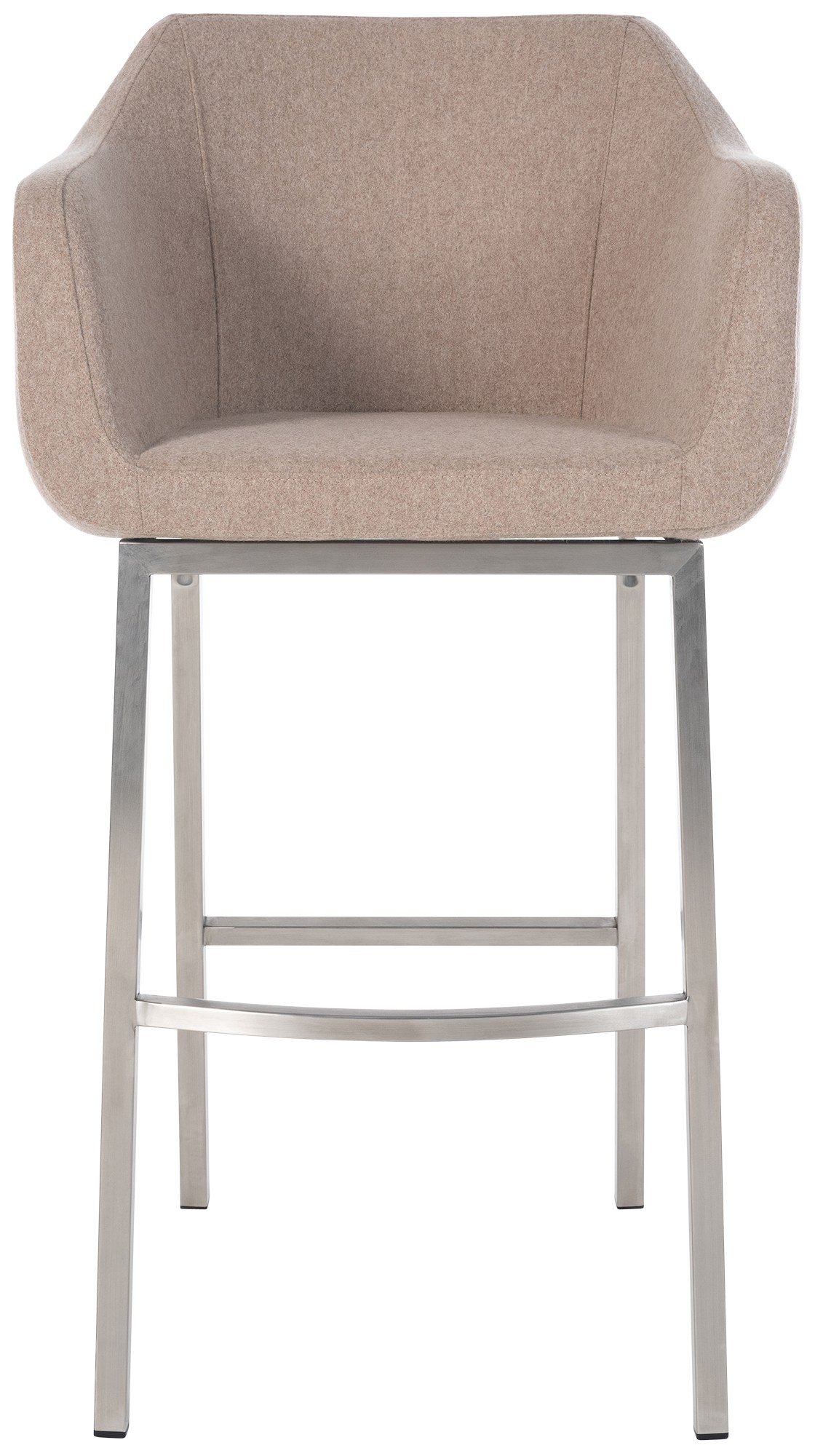 Tabouret de bar Monea feutre avec piètement à quatre pieds